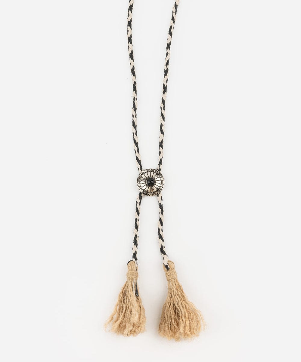 Braided Bolo Tassel Hat Band for Cowboy Hats - Western Style Leather Cord Accessory for Men & Women - Perfect for Rodeo, Country Music Festivals & Outdoor Adventures