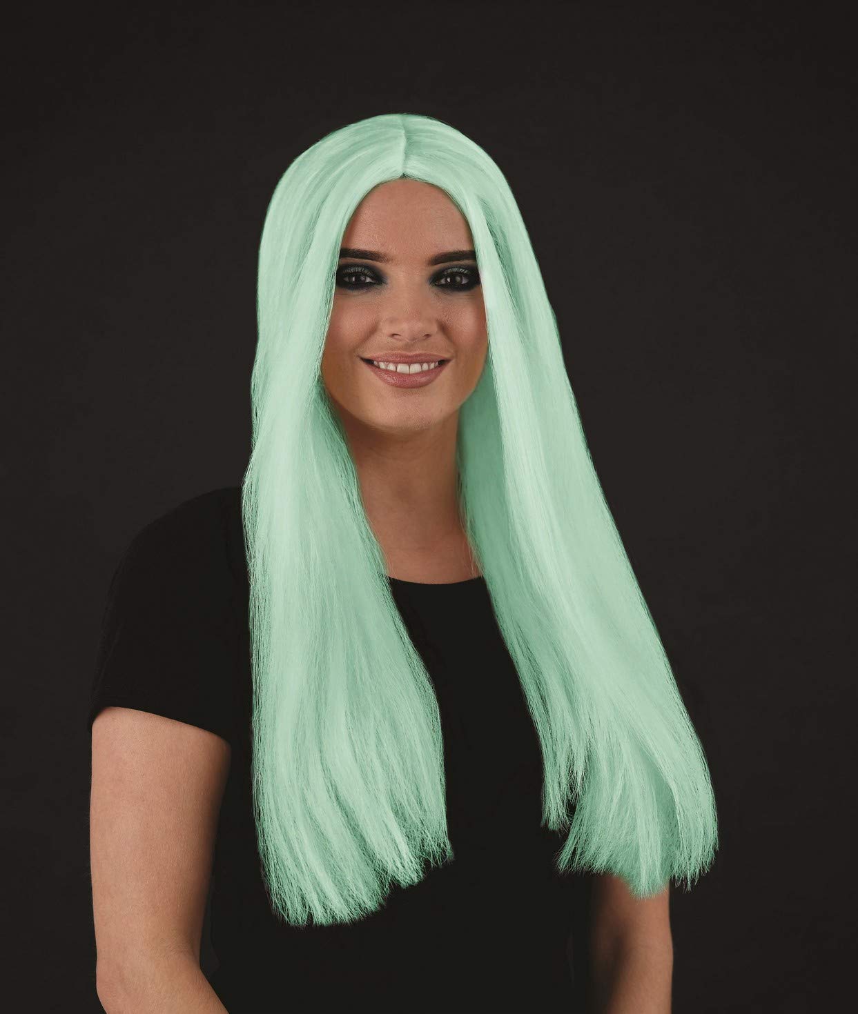 Glow in The Dark Halloween Wigs for Women - UV Reactive Witch Cosplay Wig for Adults | Perfect for Rave Parties, Halloween Costumes & Themed Events