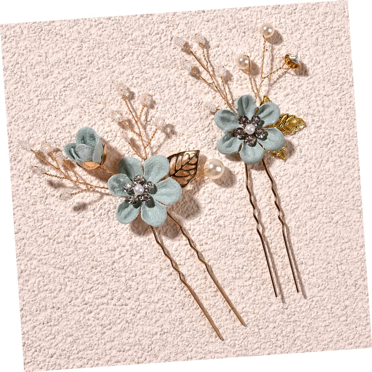 ABOOFAN 10 Pcs Rhinestone Bridal Hairpins - Rose Gold U-Shaped Wedding Hair Barrettes for Women - Perfect for Bridal Parties, Prom, and Formal Events