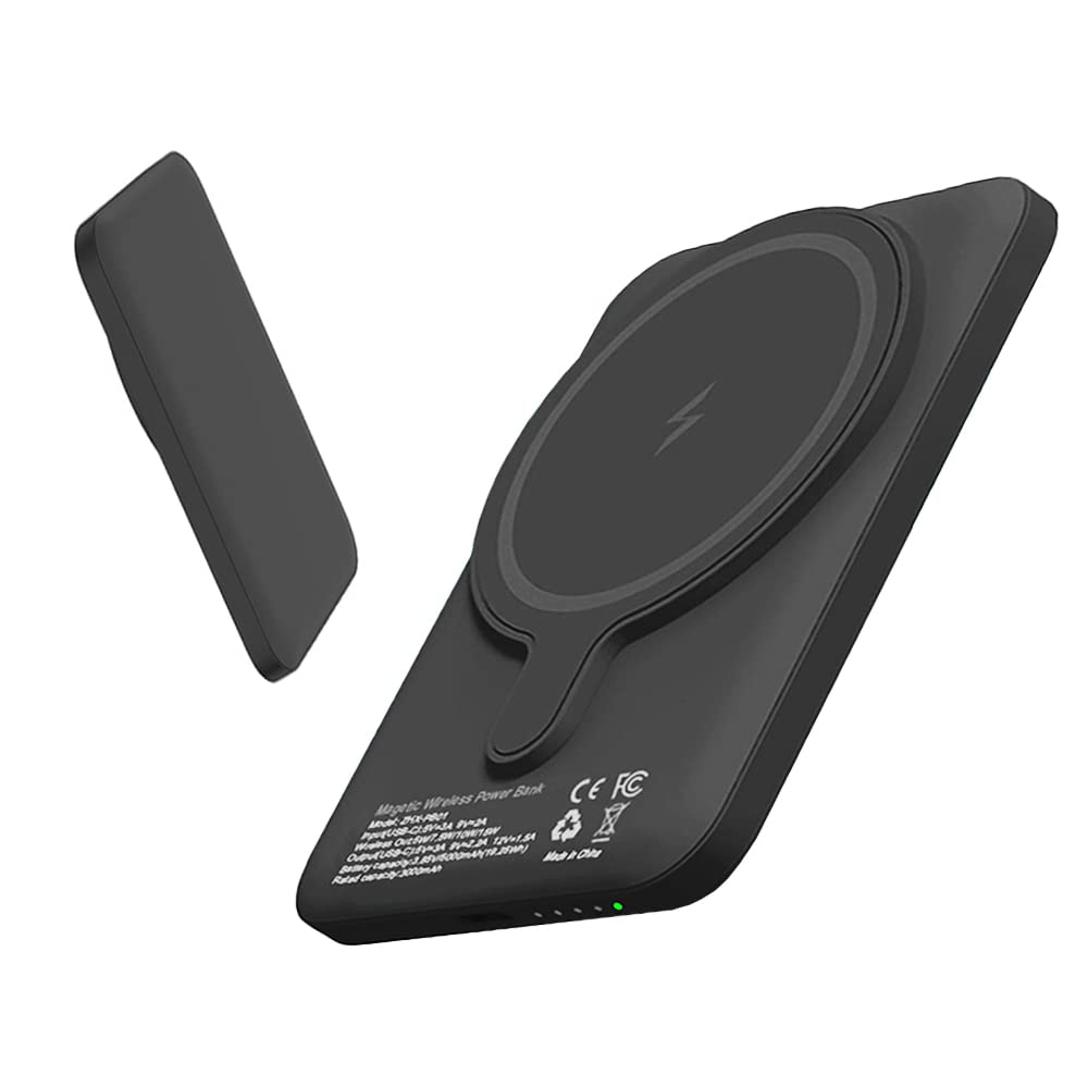 iVECTOR Magnetic Wireless Power Bank 10000mAh - Ultra Slim Portable Charger with Fast Charging for iPhone 14/13/12 Series (USB-C & MagSafe Compatible) | Perfect for Travel, Work, and Outdoor Adventures