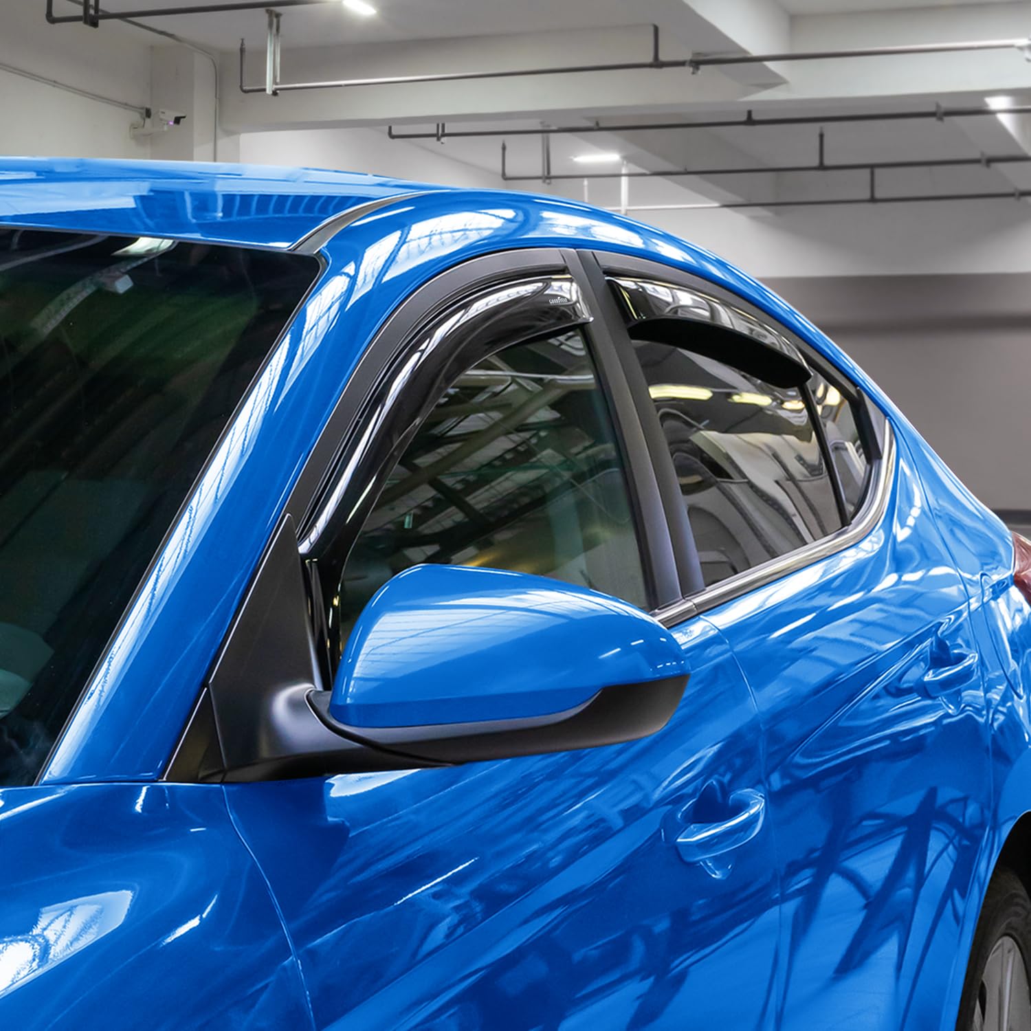 Goodyear Shatterproof In-Channel Window Deflectors for Hyundai Elantra 2017-2020 - 4pc Rain Guards & Vent Visors | Weatherproof Car Accessories for Rain Protection & Improved Airflow | Perfect for Road Trips & All-Weather Driving