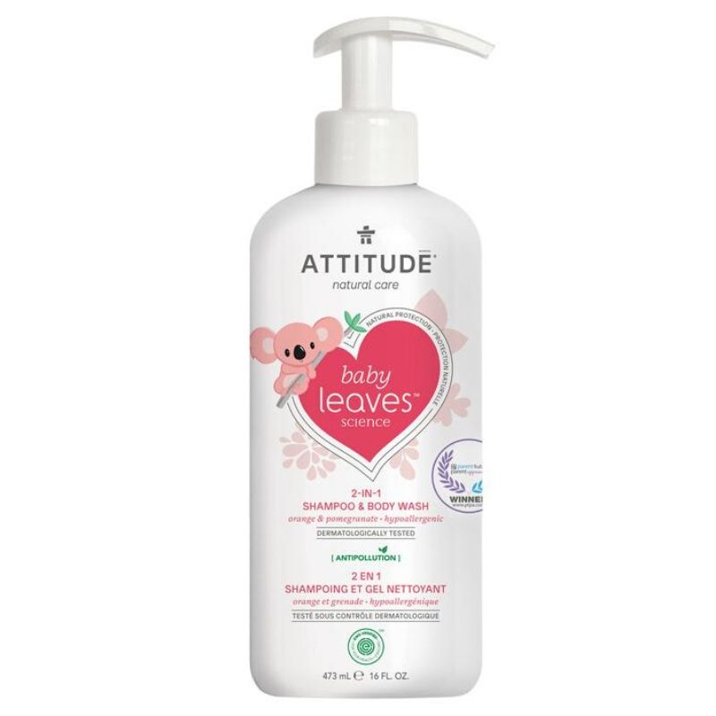 2 in 1 Natural Shampoo & Body Wash for Adults & Kids - Organic Hair & Skin Cleanser - Sulfate Free, Gentle Daily Use for Family Bath Time & Travel