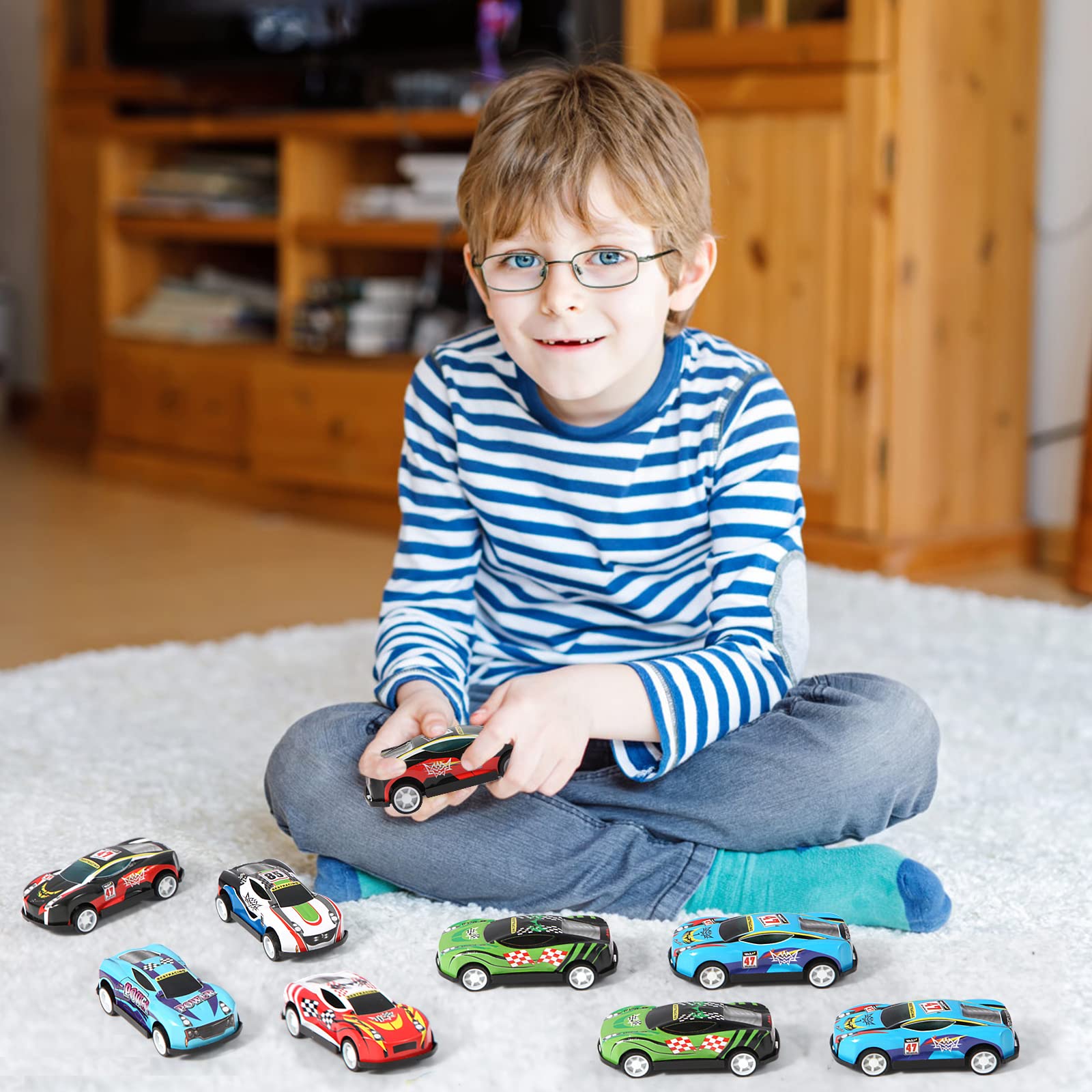 28 Pack Pull Back Cars for Kids - Mini Race Car Toys Bulk Set, Party Favors, Goodie Bag Stuffers & Pinata Fillers for Boys & Girls - Perfect for Birthday Parties, Classroom Rewards & Toddler Playtime