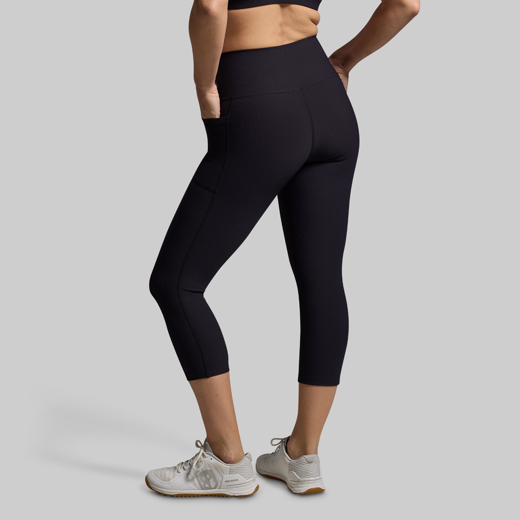 All or Nothing Capri Pants with Pockets - Women's Stretch Yoga Workout Leggings (Black) | Perfect for Gym, Running, Yoga & Lounge Wear