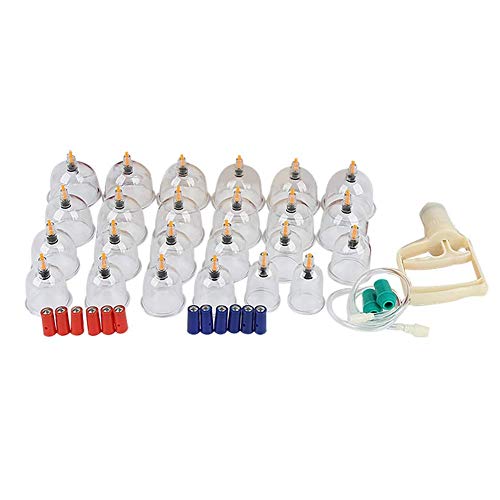 24-Piece Cupping Therapy Set with Vacuum Pump - Anti-Cellulite Body Massage Cups for Pain Relief & Relaxation - Perfect for Home Spa, Muscle Recovery & Wellness Routine