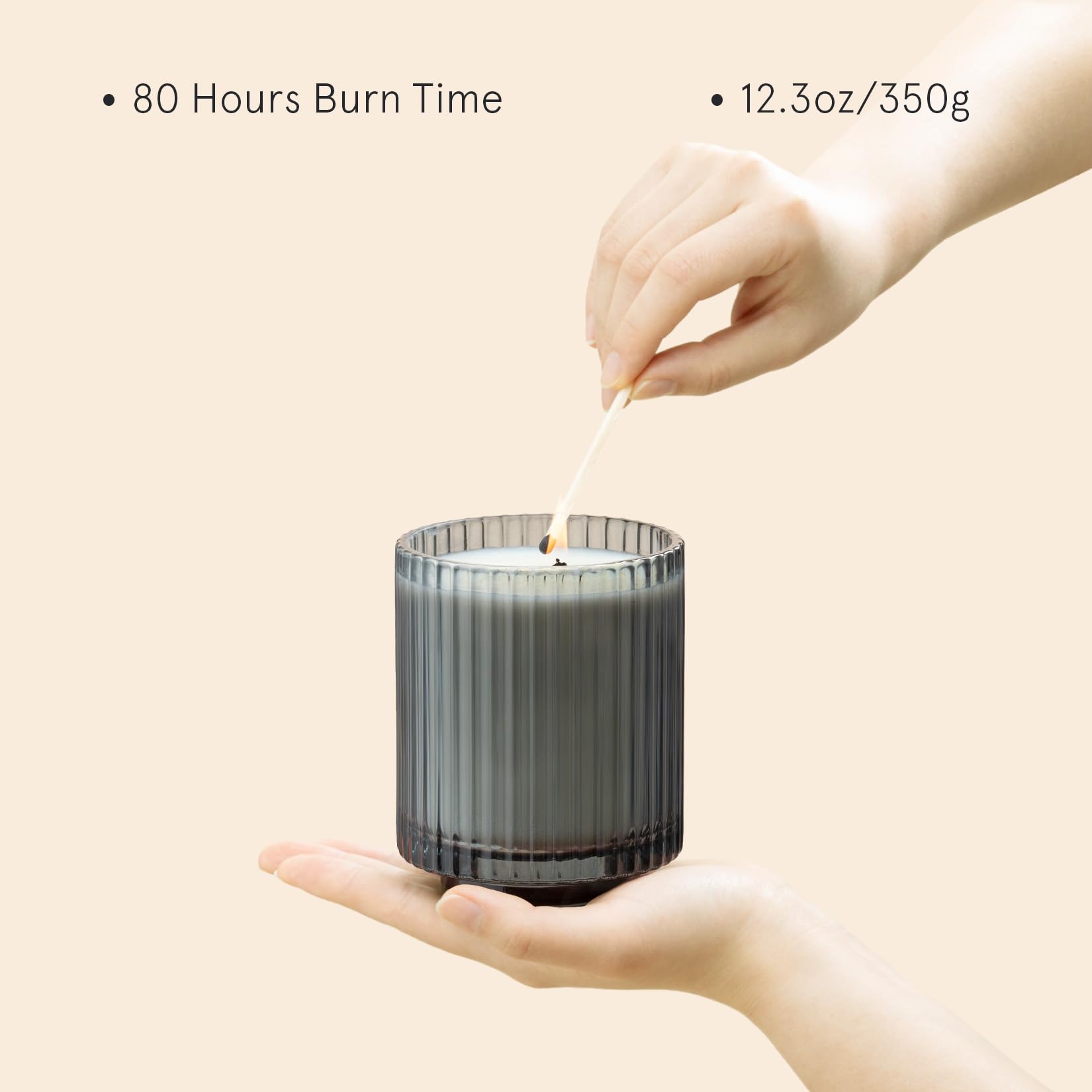 Luxury Linen Scented Candle - 80H Burn, 12.3oz Home Fragrance Gift for Women & Men - Perfect for Relaxation & Decor