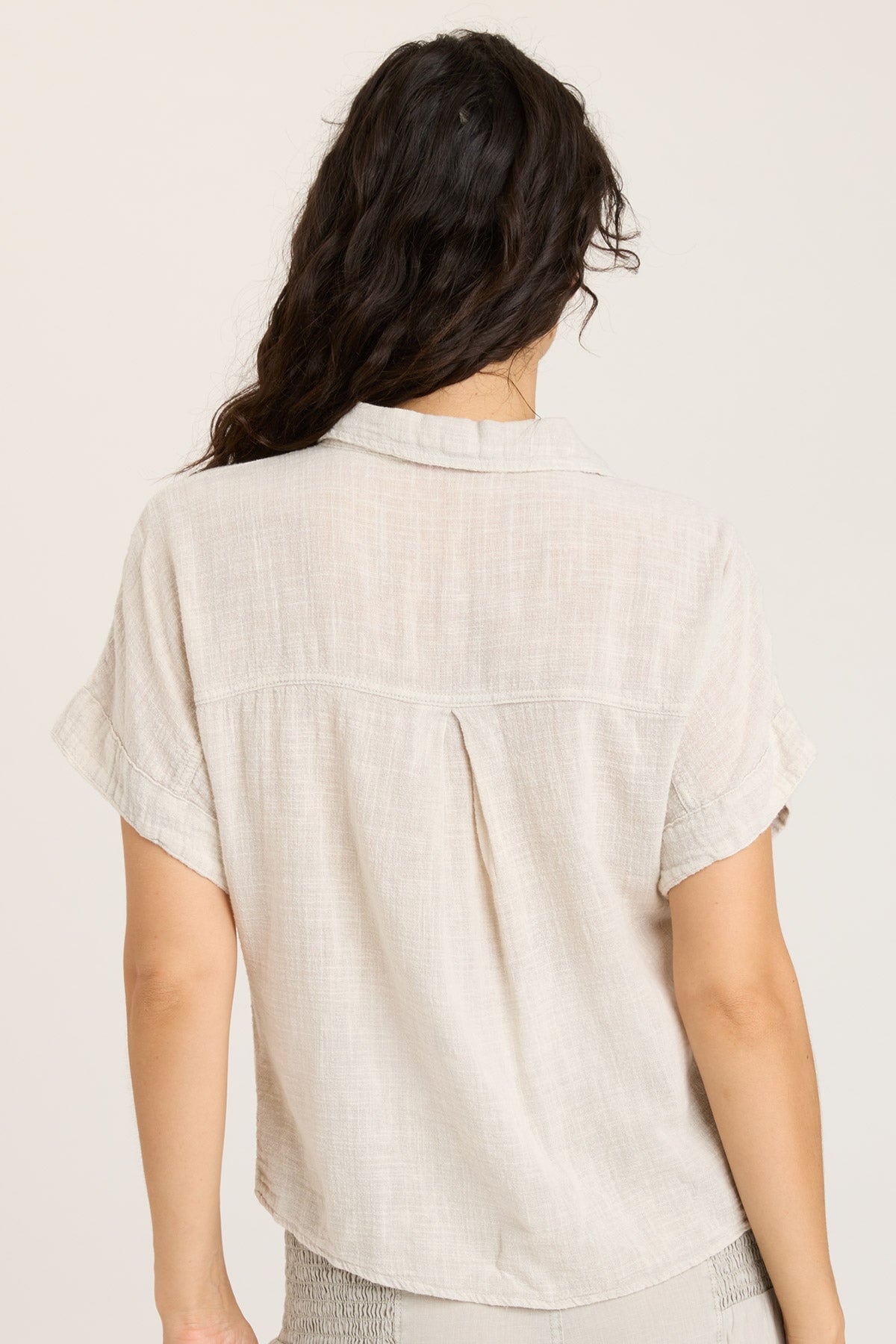 Gauze Teagan Tie Top Women's Casual Blouse - Perfect for Summer Outfits, Beach Wear & Boho Style Fashion