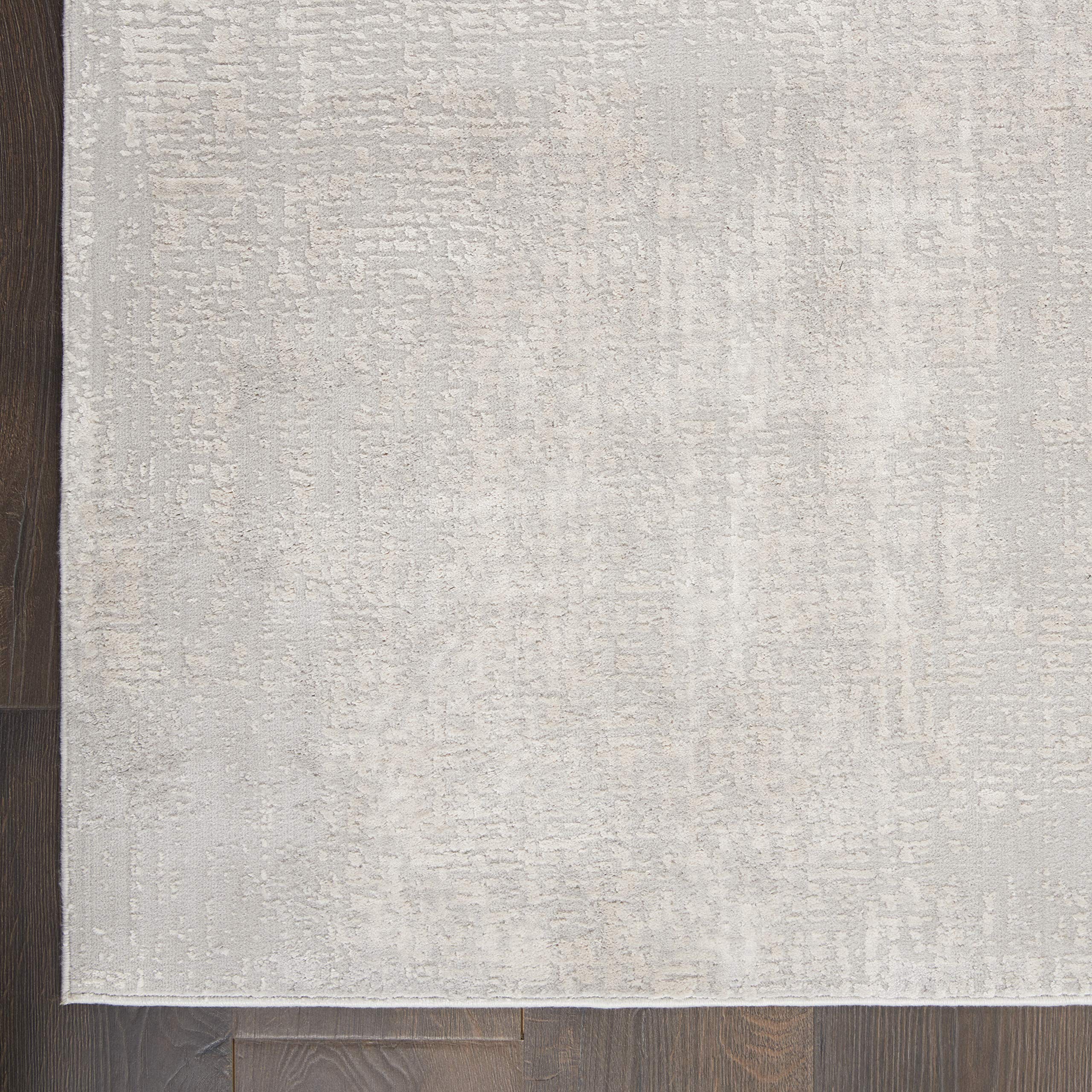 Nourison Sleek Textures Modern Ivory/Grey 5'3