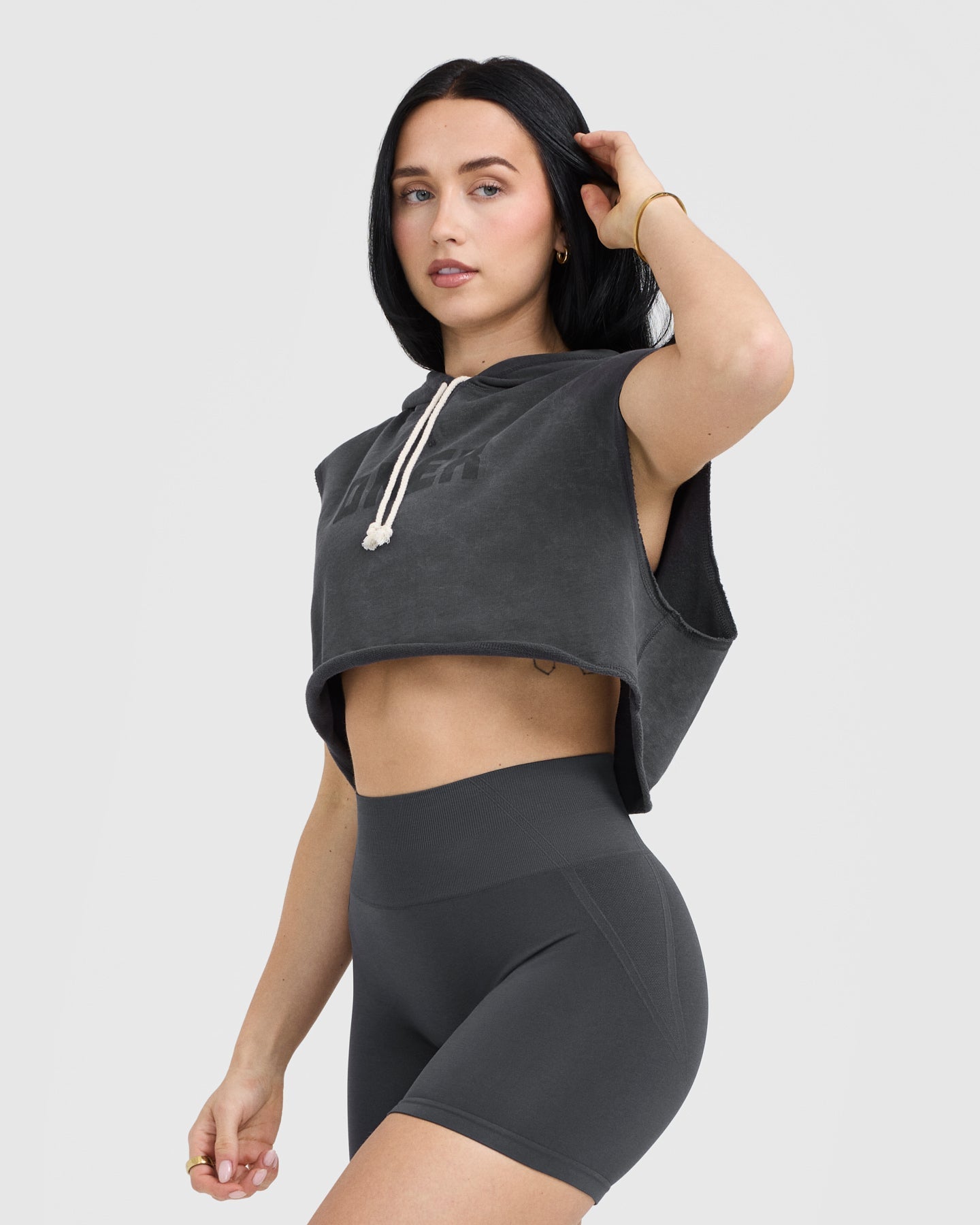 Raw Lounge Sleeveless Crop Hoodie for Women - Soft Comfortable Summer Hooded Top | Perfect for Yoga, Gym, and Casual Streetwear