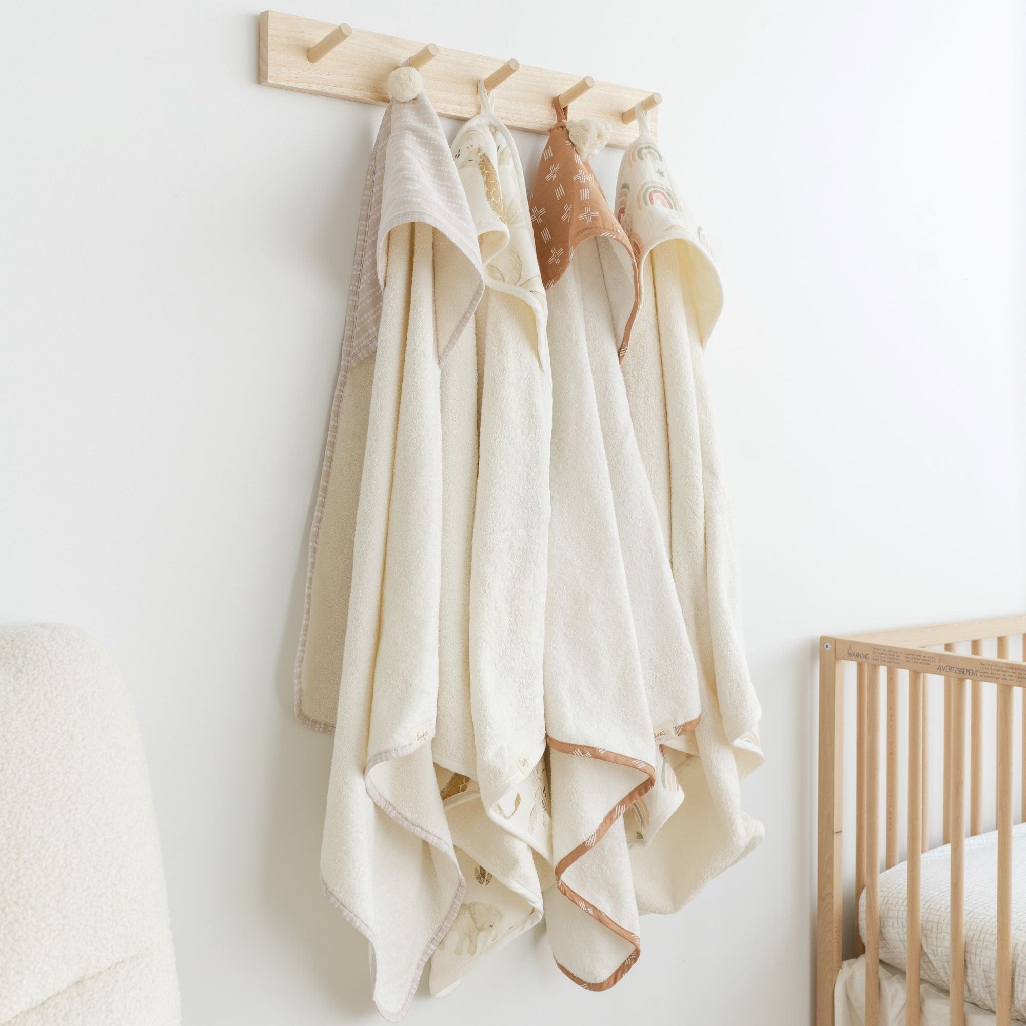 Crane Baby Cove Hooded Towel with Soft Absorbent Fabric - Perfect for Newborns, Infants & Toddlers - Cute Dot Design for Bath Time, Swimming & Beach Outings