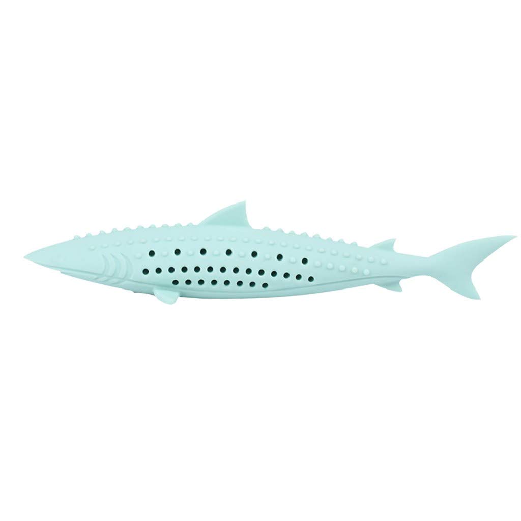 Mint Cat Fish Silicone Teether Toy - Soft Lickable Catnip Ball for Pets Play