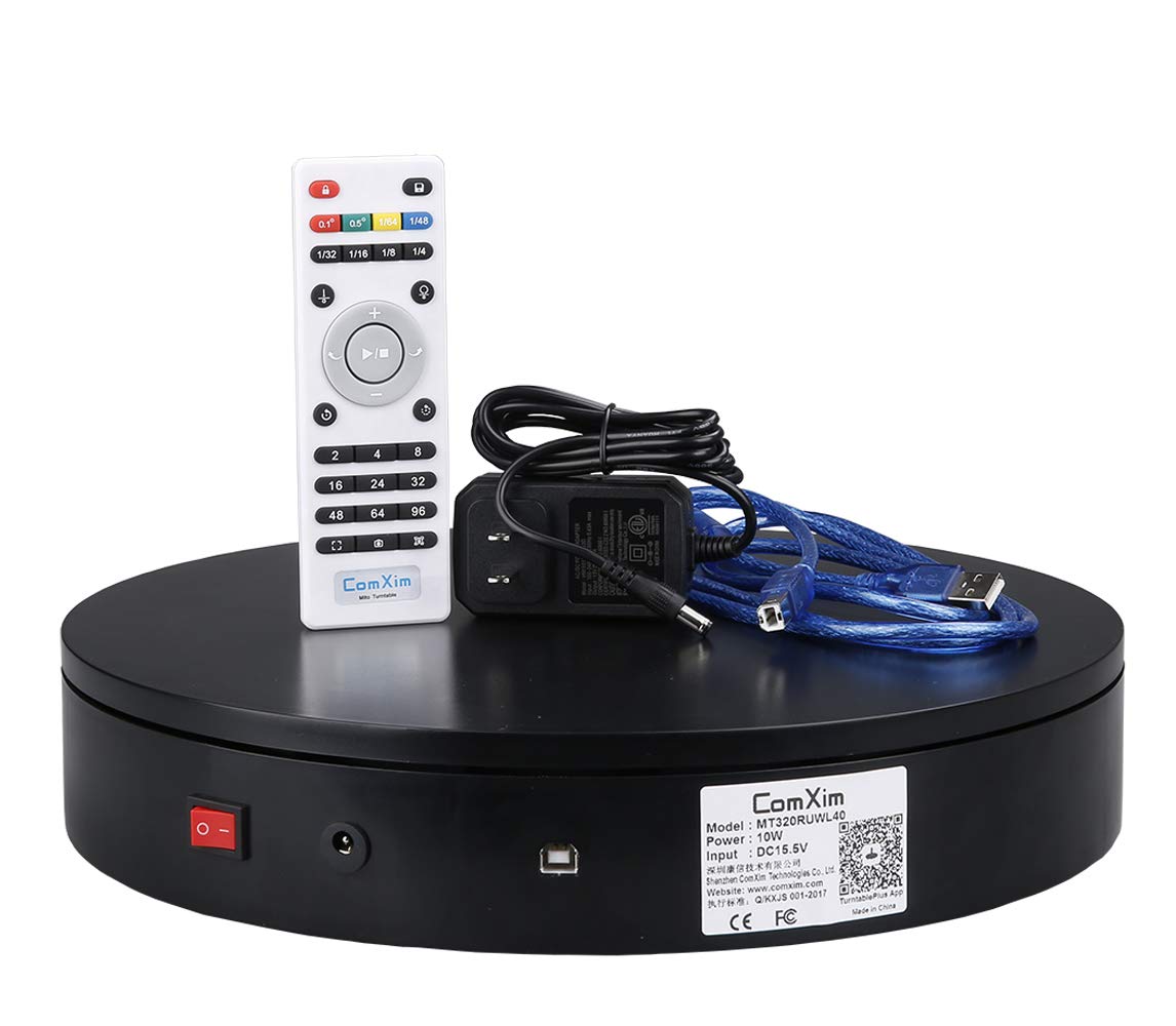 360° Rotating Display Stand with Remote/WiFi/USB Control - 12.6 Inch, 88 Lbs Capacity - Adjustable Speed & Direction - Perfect for Retail Displays, Trade Shows & Product Showcases