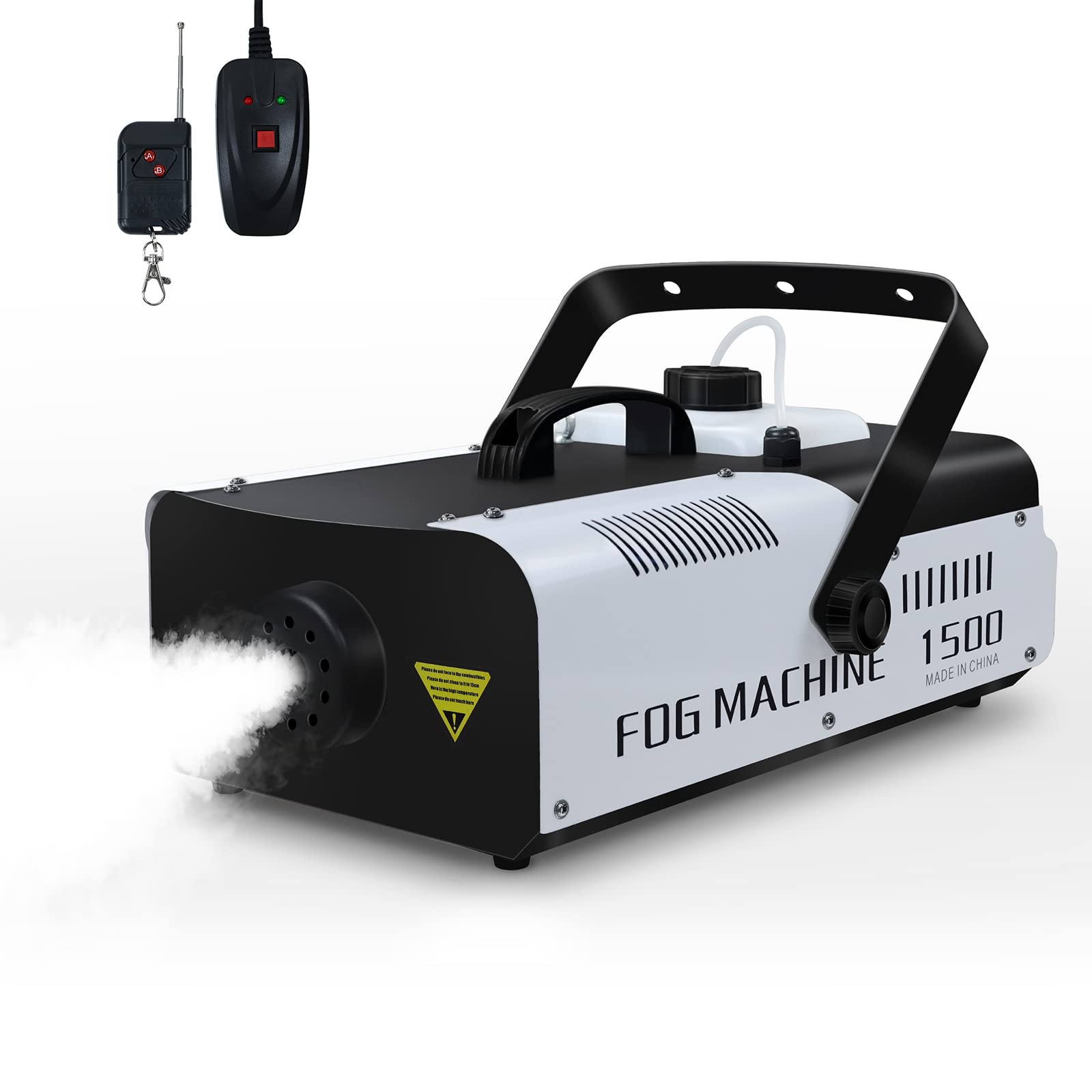 1500W Professional Fog Machine with 20000 CFM Output & 2 Controllers - Heavy Duty Smoke Machine for DJ Parties, Stage Performances, Halloween Events, Weddings, Christmas Celebrations and Home Theater Effects
