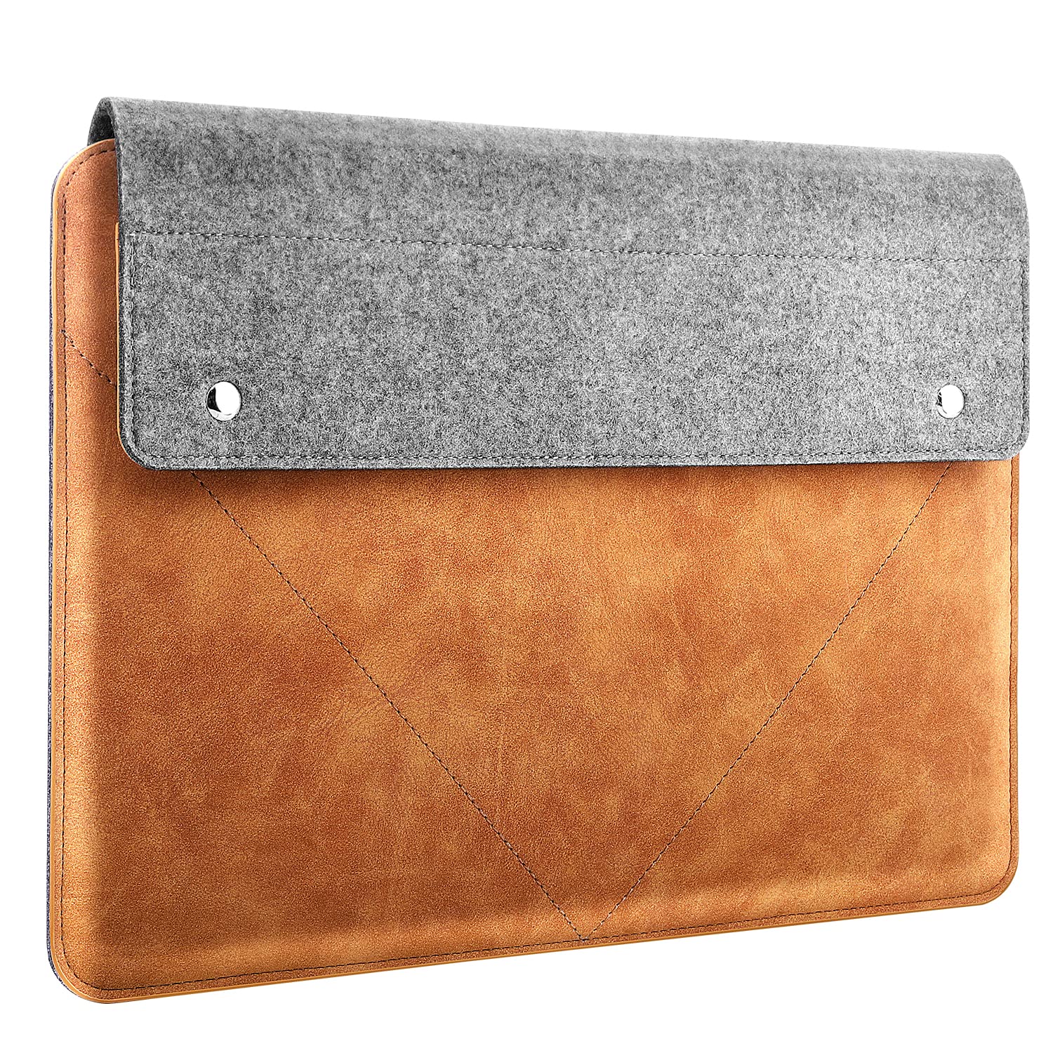 MoKo 13-13.3 Inch Laptop Sleeve - Premium Felt & PU Leather Case for MacBook Pro 13