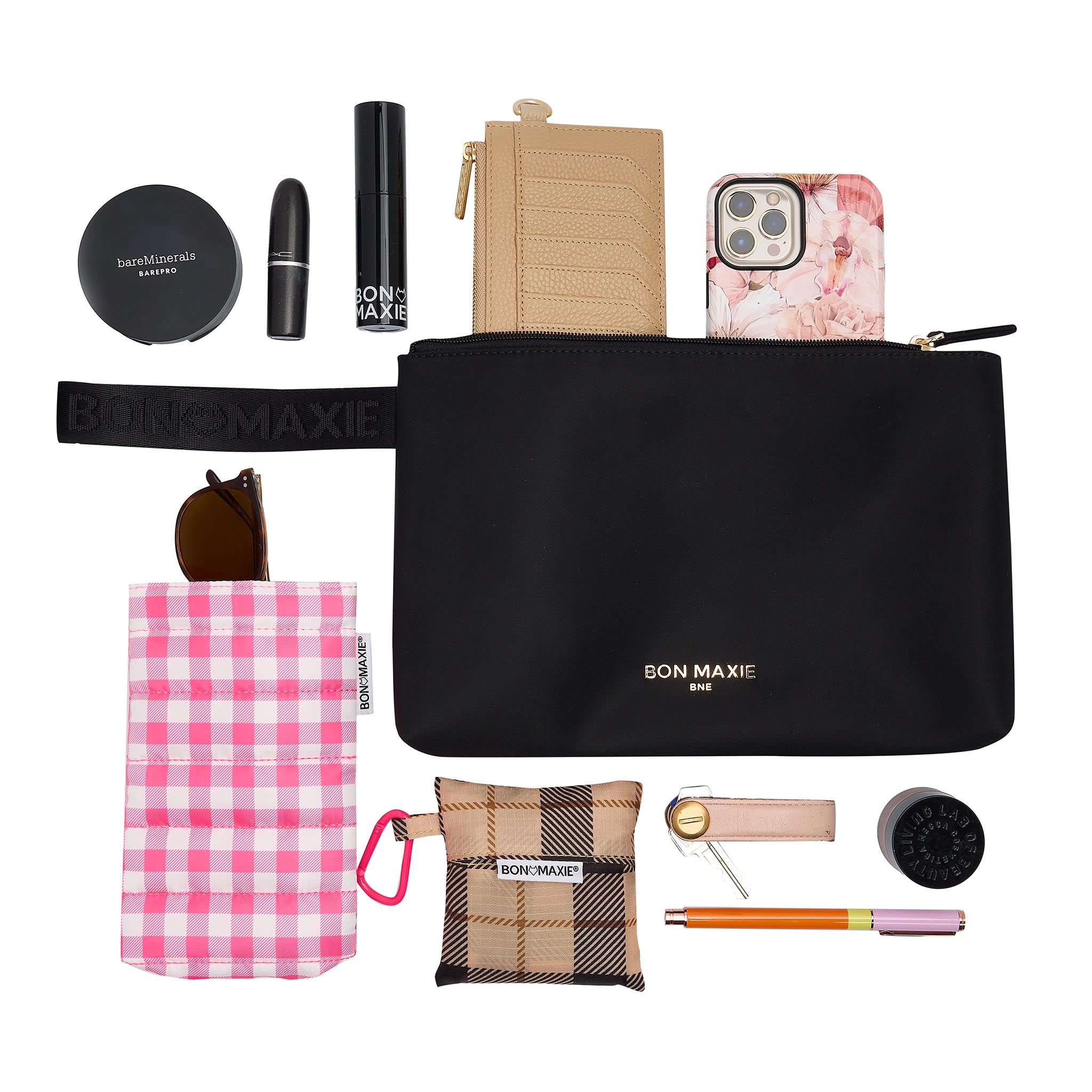Large Nylon Wristlet Pouch - Slim RFID Blocking Wallet for Women - Perfect for Travel, Shopping & Everyday Use