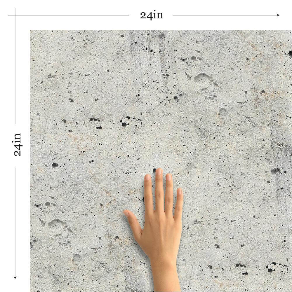 Black and White Concrete Texture Peel and Stick Removable Wallpaper - Self-Adhesive Decorative Wall Covering for Home, Office & Dorm Room Decor - Easy to Install & Remove
