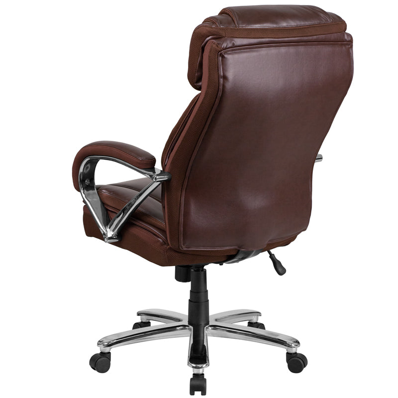 FLASH HERCULES Series Big & Tall 500 lb. Capacity LeatherSoft Executive Swivel Ergonomic Office Chair with Extra Wide Seat - Perfect for Home Office, Gaming, and Heavy-Duty Workspaces
