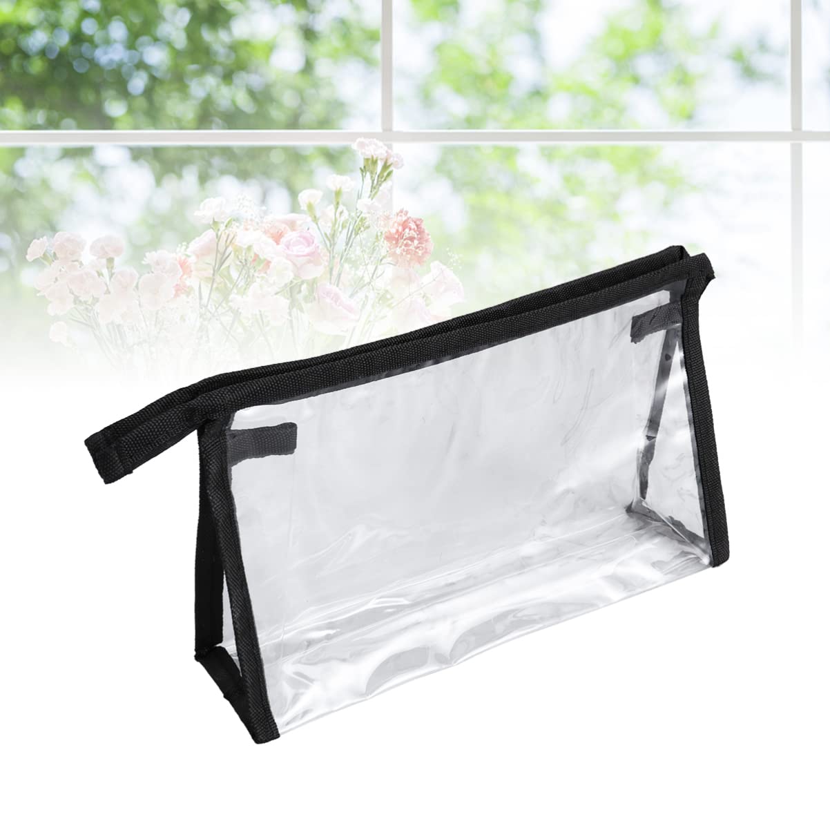Hemoton Clear Makeup Pouch PVC Travel Toiletry Bag for Women - TSA Approved Airport Liquids Bag, Waterproof Cosmetic Organizer for Travel, Gym & Daily Use