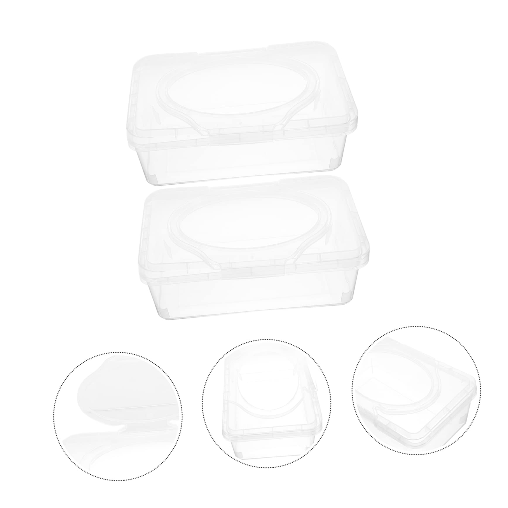 CULPRT Baby Wipe Holder 8-Pack - Transparent PP Wipe Dispenser Box for Nursery & Home (19.5x12.5x7.5cm) - Perfect for Diaper Changing Stations, Baby Care Essentials & Organized Nursery Decor