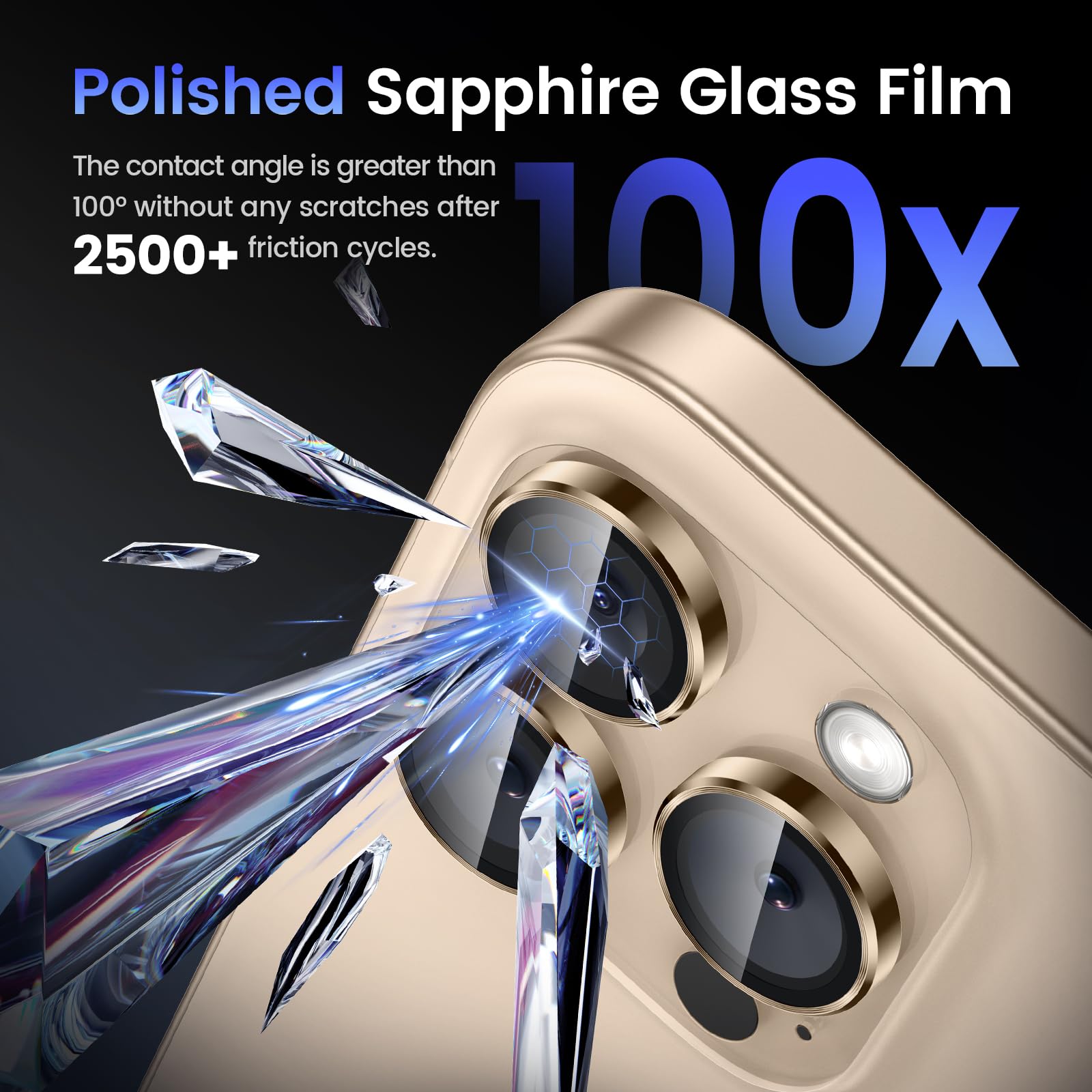 Tensea 9H Tempered Glass Camera Lens Protector for iPhone 16 Pro & 16 Pro Max (6.9
