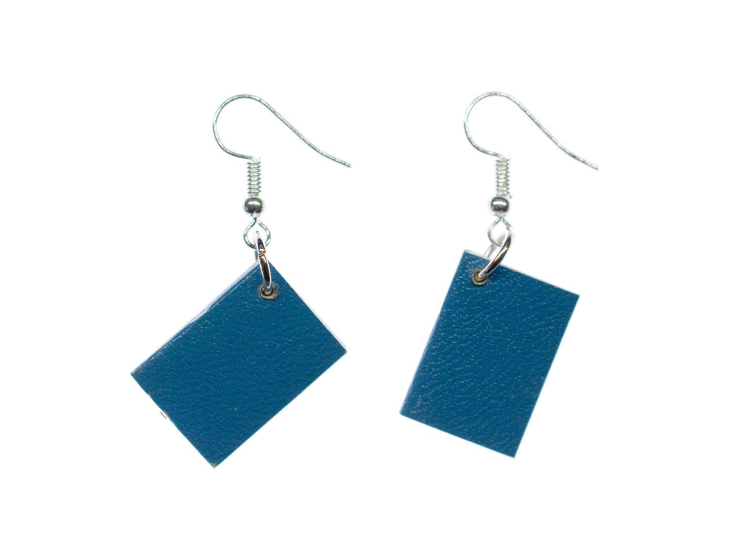 Book Earrings for Women - Mini Book Jewelry, Bookworm Gift, Blue Page Earrings - Perfect for Book Lovers, Librarians & Literary Events