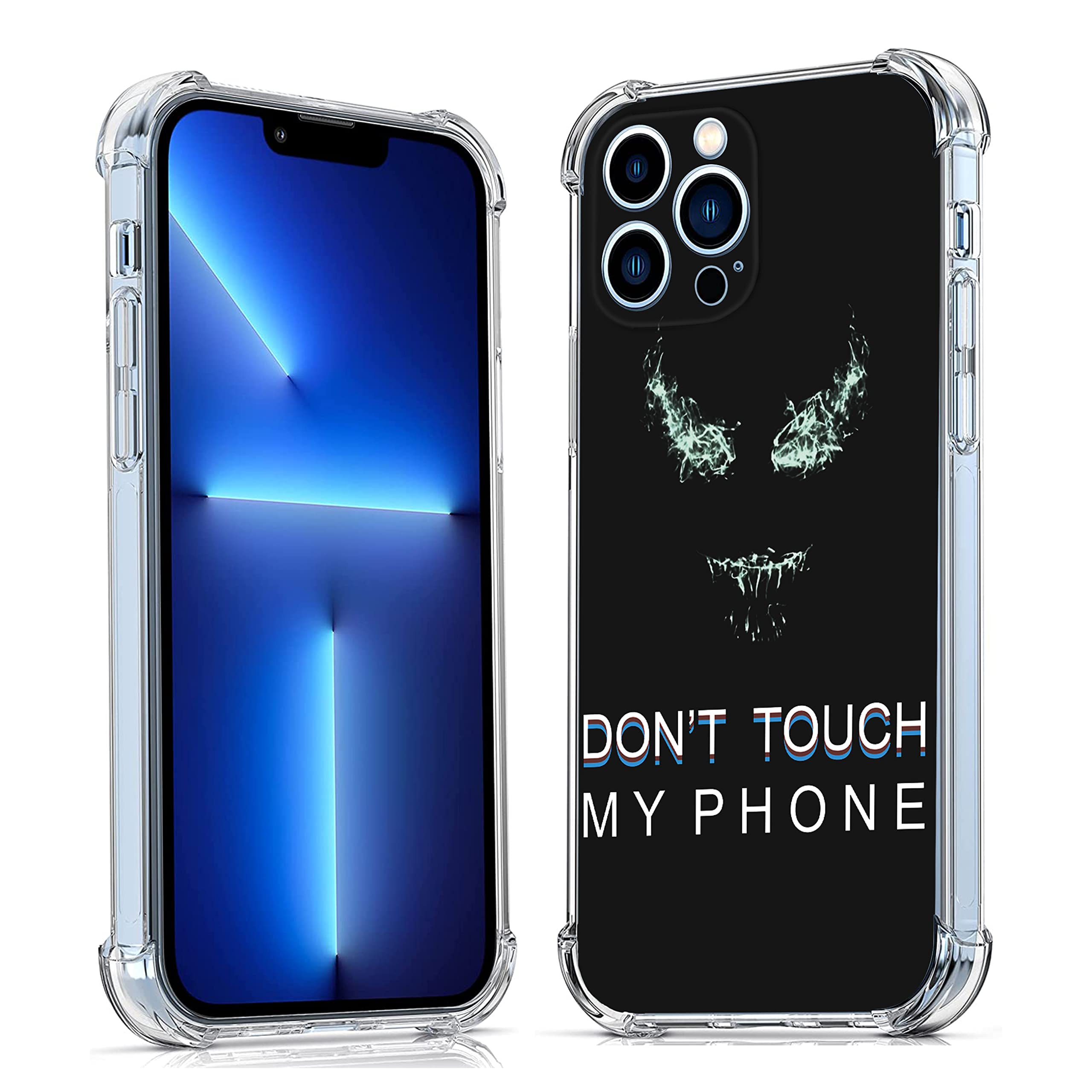 Loheckle Black Venom Cute Kawaii Aesthetic Clear Shockproof TPU Case for iPhone 13 Pro Max (6.7 inch) - Trendy Protective Phone Cover for Boys, Girls, Teens - Perfect for School, Work & Everyday Use