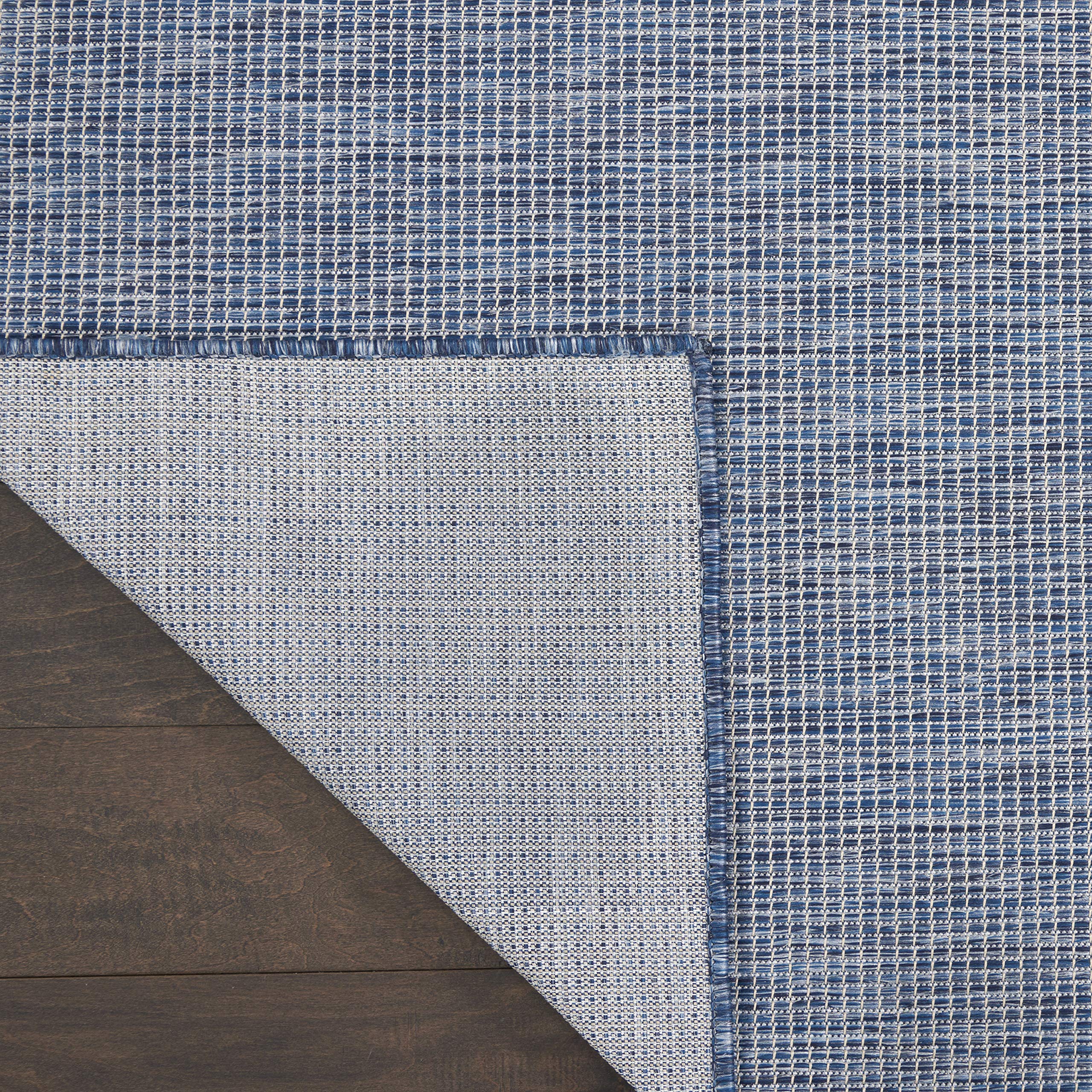 Nourison Positano 5' x 7' Navy Blue Indoor-Outdoor Area Rug - Easy to Clean, Non-Shedding, Stain Resistant - Perfect for Bedroom, Living Room, Dining Room, Backyard, Deck & Patio (5x7) - Ideal for High Traffic Areas & Outdoor Entertaining