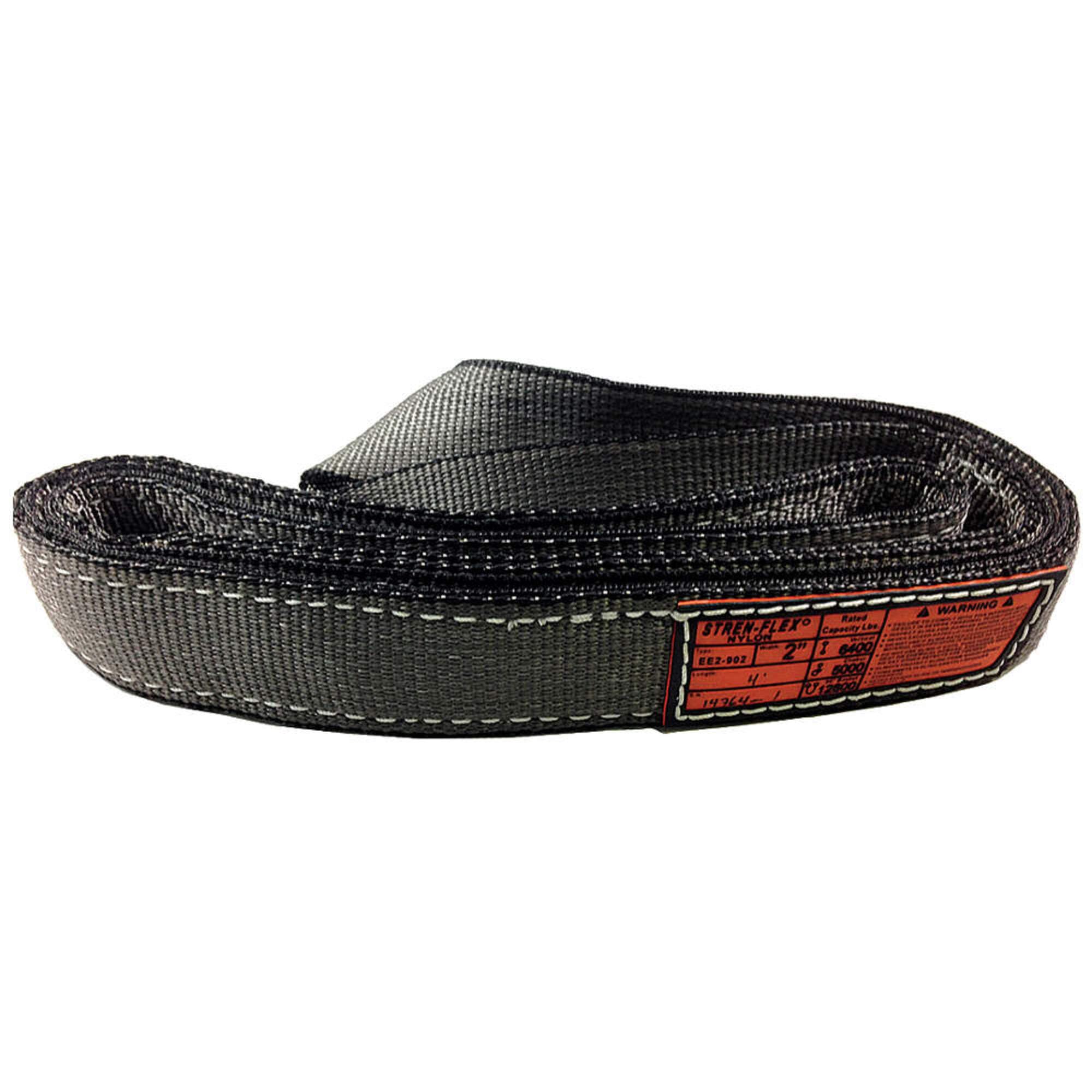 EET-1-906ME-14 - 14 ft Reinforced Edge Nylon Type 4 Web Sling with Twisted Eye and Eye, 1 Ply, 6 in Width - Ideal for Heavy Lifting, Construction, and Industrial Material Handling