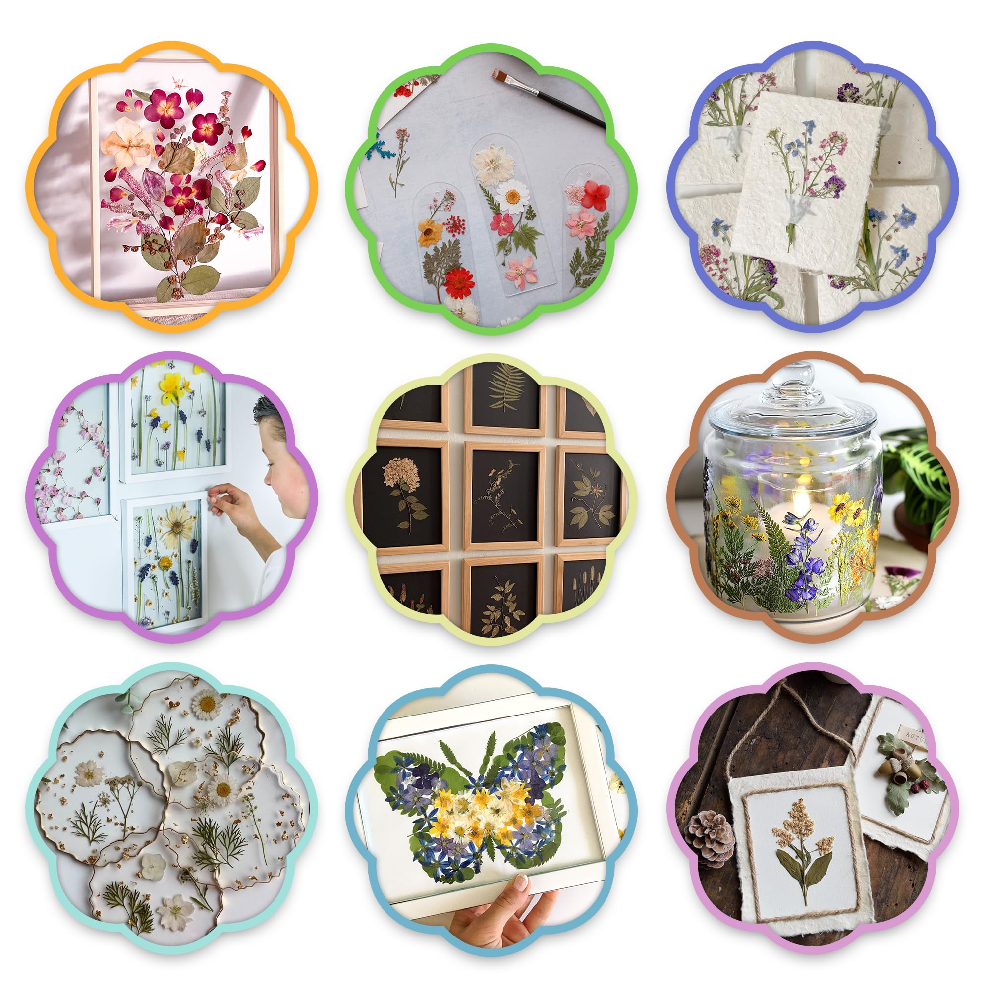 ECOHOME Flower Press Kit for Kids - Complete DIY Pressed Flower Art Set with Clear Instructions - Perfect for Children's Crafts, Nature Projects & Unique Gifts - Great for Classroom Activities, Birthday Presents & Creative Play