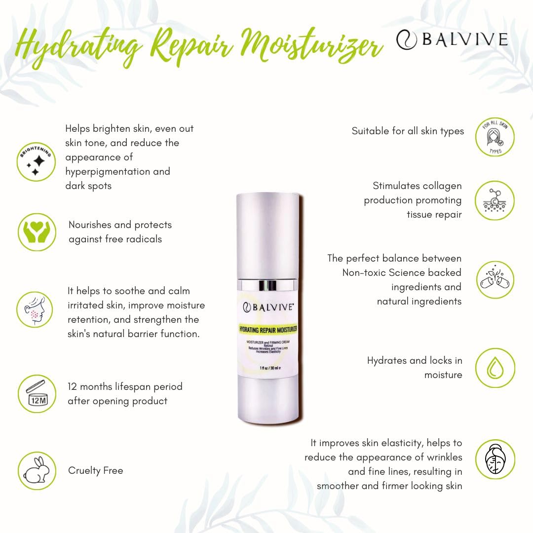 0.5% Retinol + Niacinamide + Hyaluronic Acid Anti-Aging Face Moisturizer - Wrinkle & Fine Line Treatment, Paraben Free, 1 Fl Oz - Perfect for Night Skincare Routine & Dry Skin Hydration