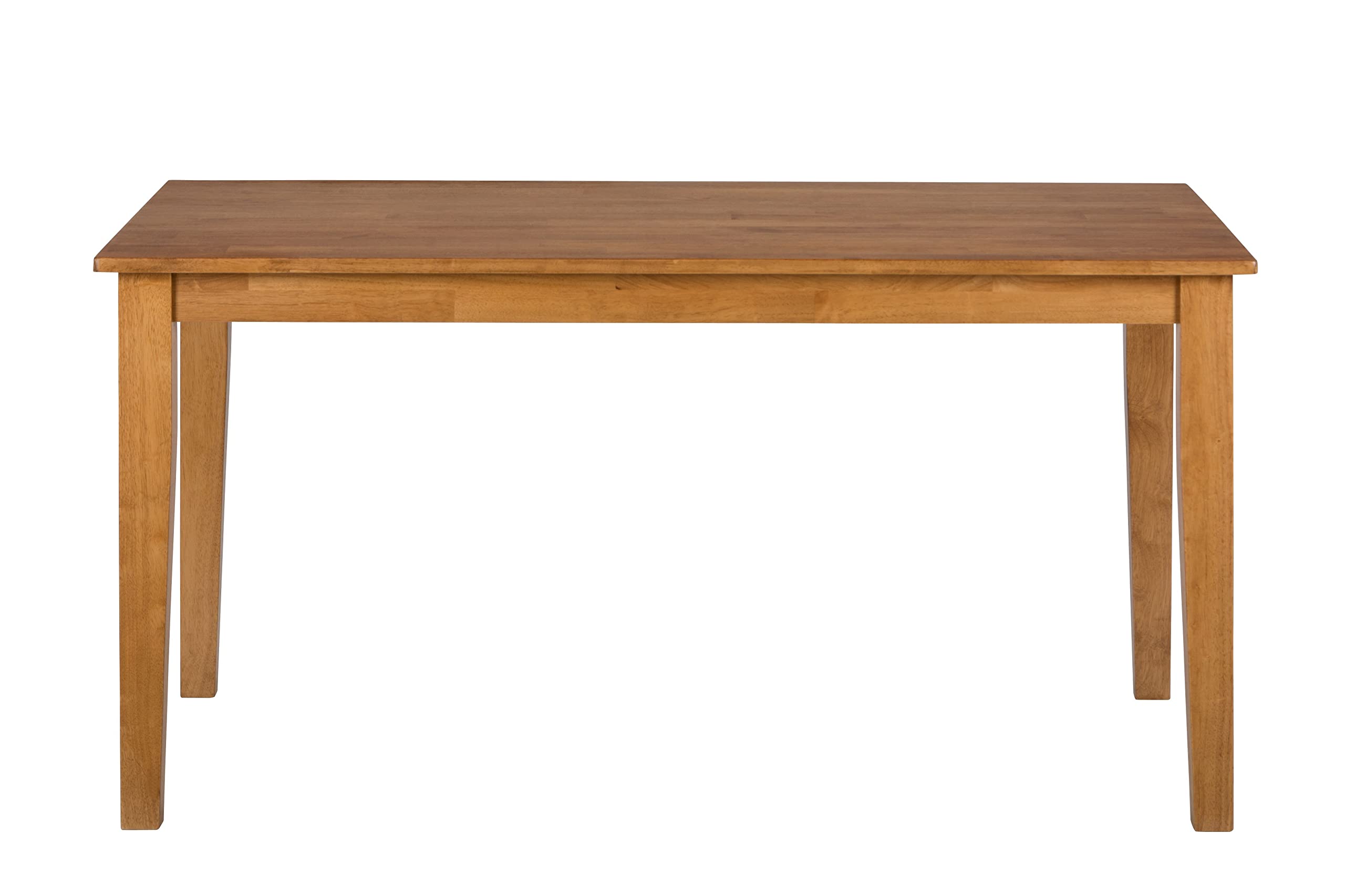Jofran Simple Rectangle Dining Table 36x60x30 Inches - Honey Finish - Modern Kitchen & Dining Room Furniture for Small Spaces & Apartments