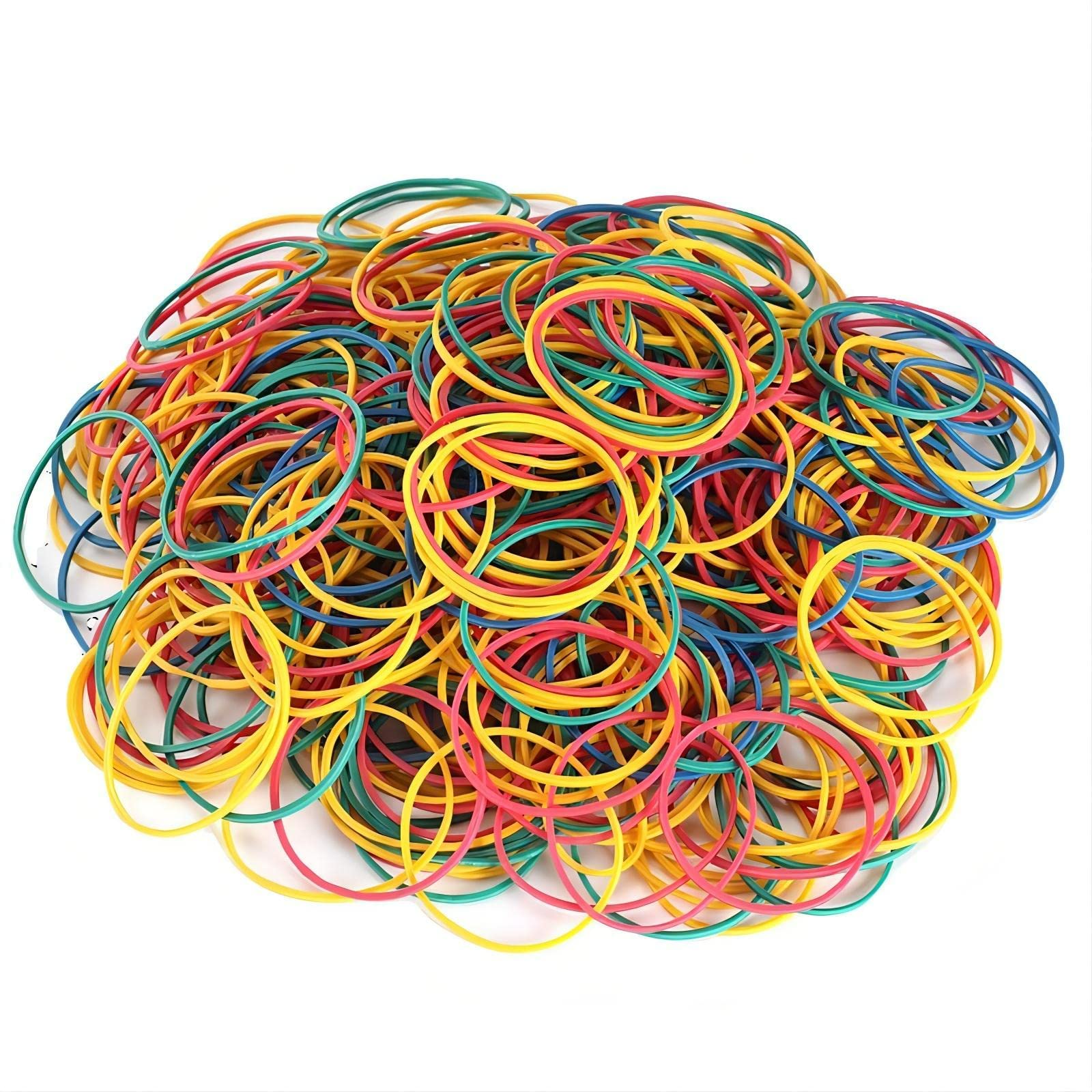400 Pcs 1 Inch Small Rubber Bands Bulk - Strong Elastic Wide Money Bands for Office, School & Home Use - Stationery Holder, Thermostable Rubber Loops for Organizing Cash, Documents & Crafts (2.5cm)