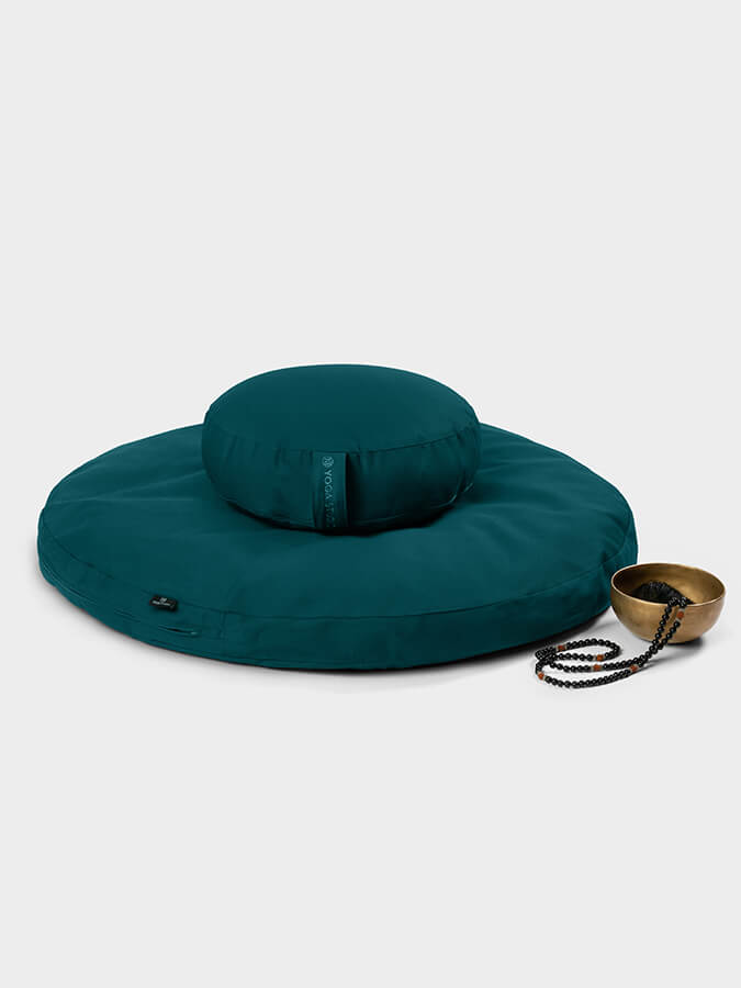 Organic Round Zabuton Meditation Cushion Kit with Zafu - Premium Yoga & Meditation Pillow Set for Home Studio, Zen Practice, and Mindfulness Relaxation
