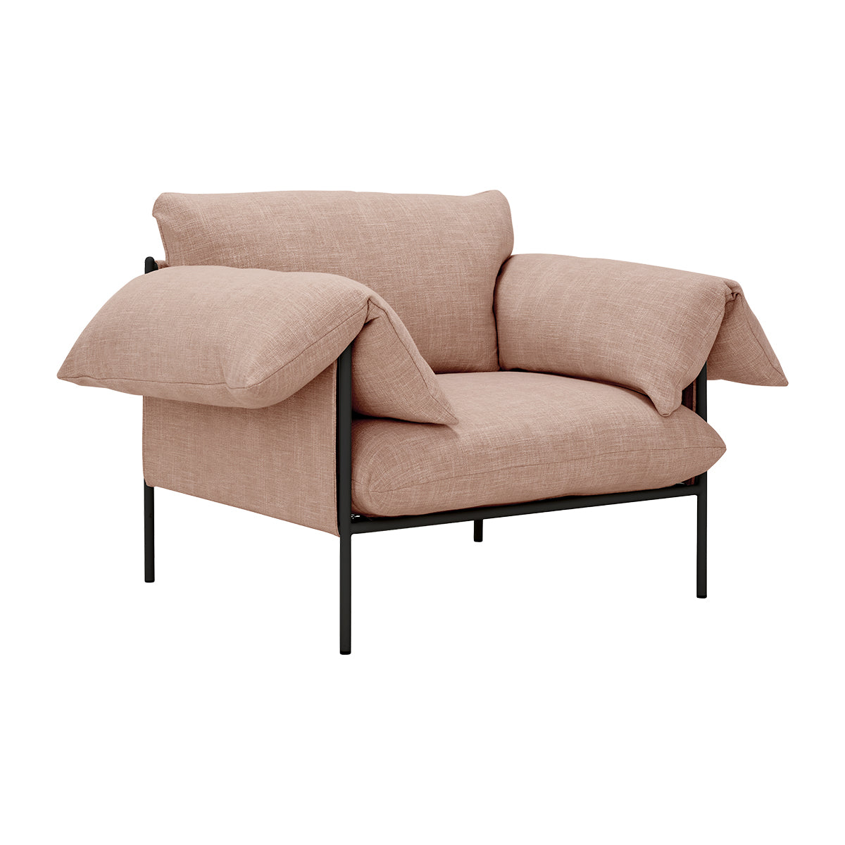 Byron Alva Armchair - Modern Accent Chair for Living Room, Bedroom & Office - Comfortable Upholstered Lounge Chair with Wooden Legs