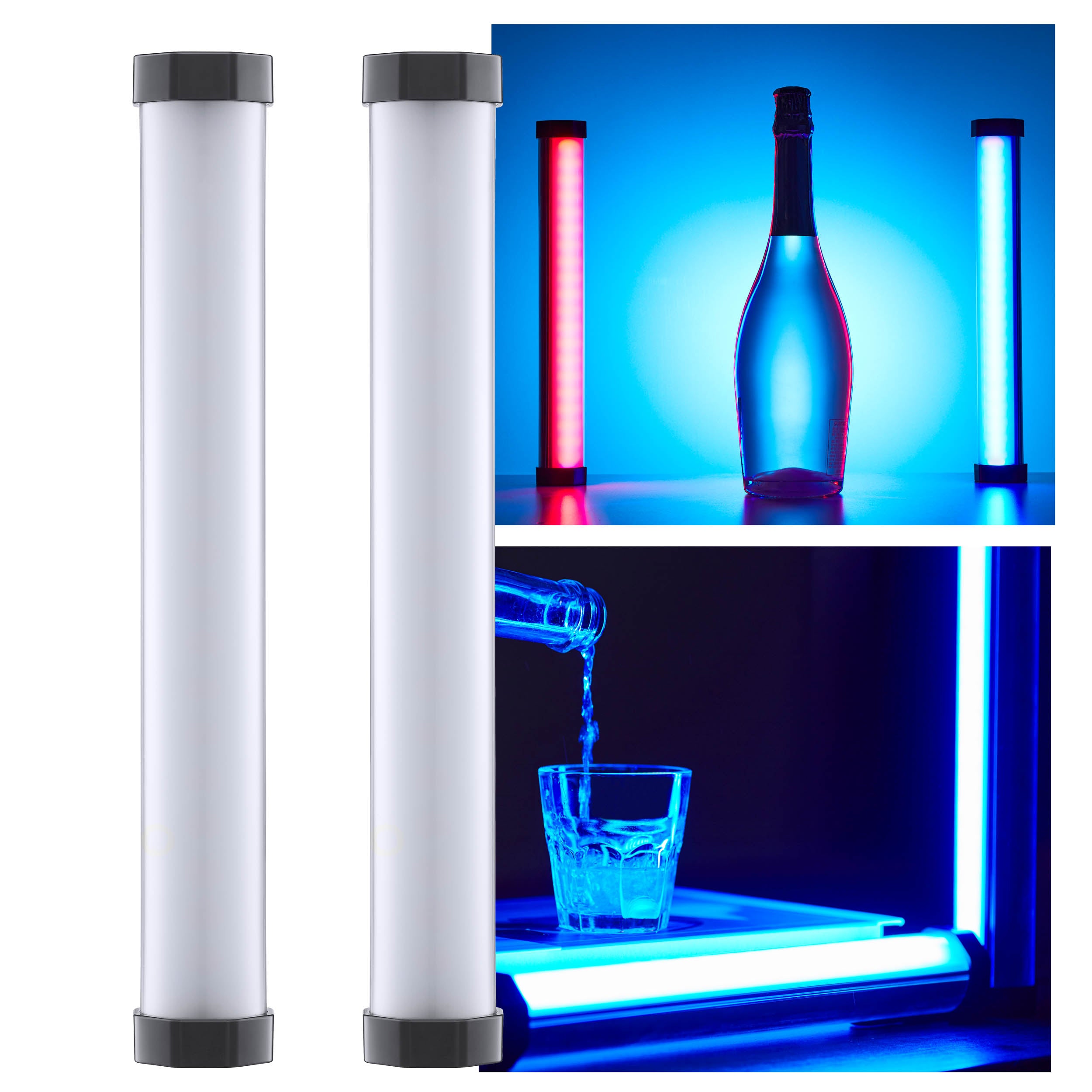 TL30 K2 RGB Pavo Tube Two Lights Set with Rechargeable Li-Ion Battery - Perfect for Photography, Videography, and Stage Lighting