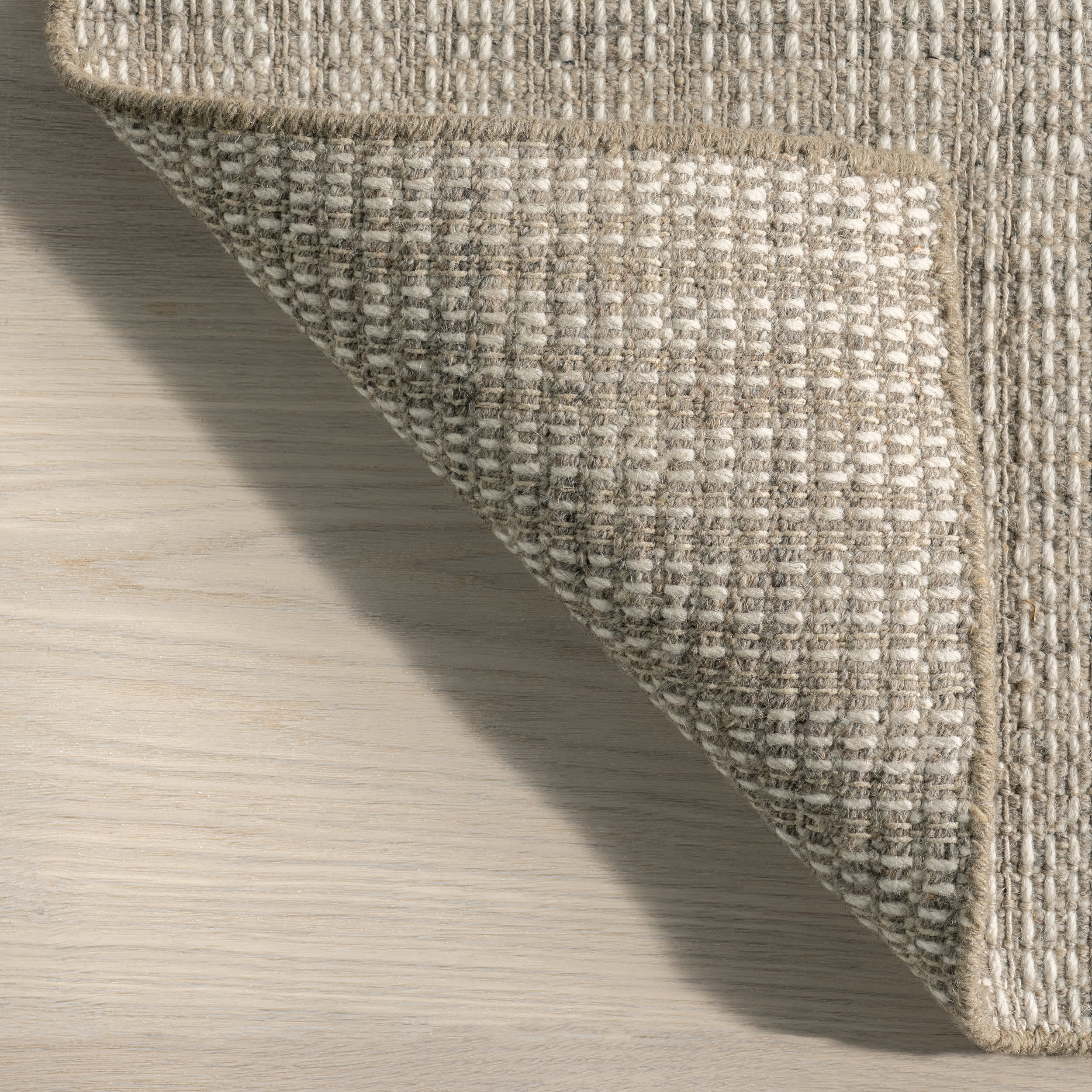 Ander Striped Wool Blend Area Rug - Soft & Durable Brown Rug for Living Room, Bedroom, or Office Decor
