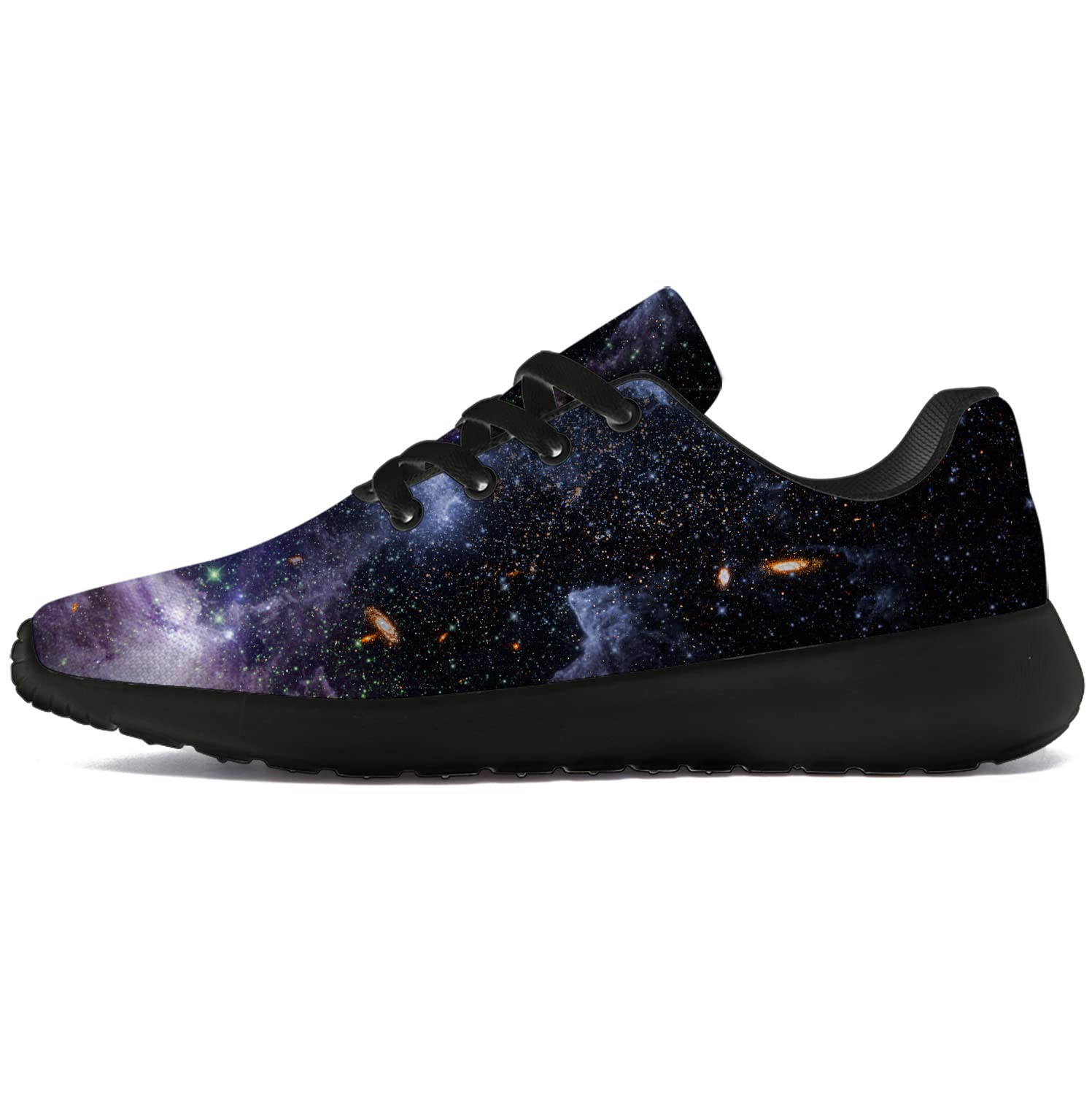 **Galaxy Running Shoes for Men & Women - Black Starry Sky Sneakers for Walking, Tennis & Jogging | Size 13 Men/15.5 Women | Perfect Gift for Boys & Girls | Ideal for Outdoor Sports & Casual Wear**