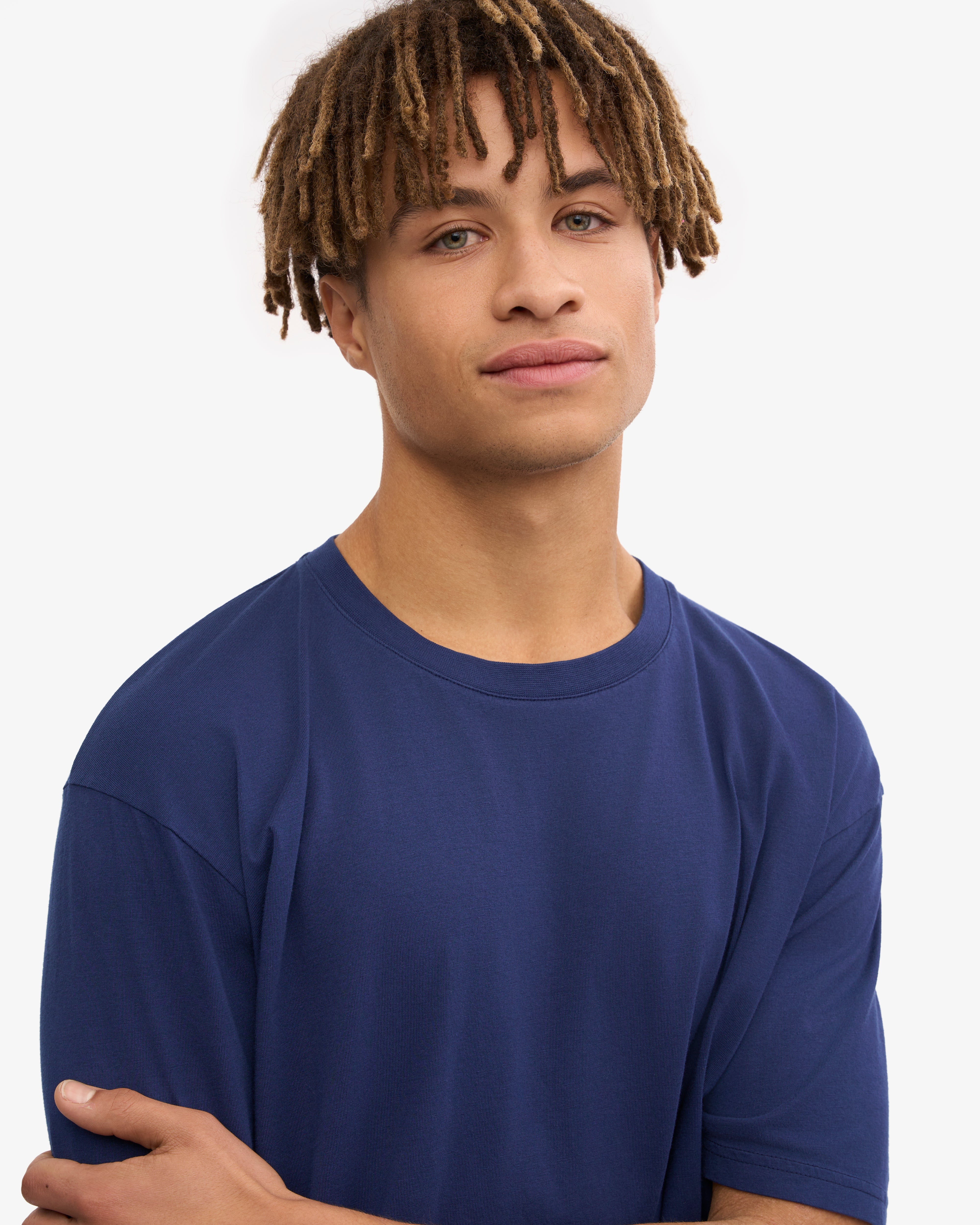 Classic Organic Cotton T-Shirt for Men & Women - Soft & Comfortable Marine Blue Tee - Perfect for Casual Wear, Gym, and Everyday Outfits