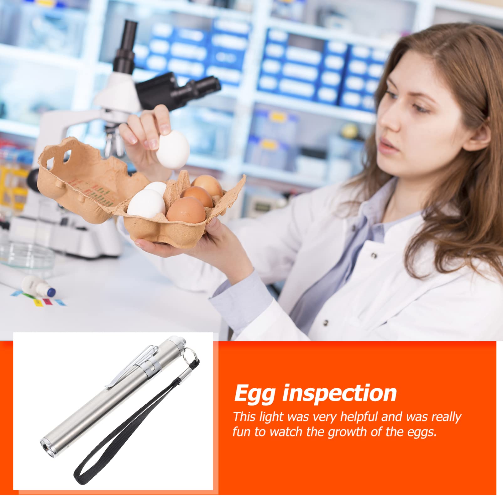 Balacoo LED Egg Candler - Mini Egg Incubator Flashlight for Poultry Farming, Chick Hatching & Egg Testing | Portable Egg Candling Lamp for Chicken Duck Goose Eggs | Perfect for Home Farms, Classroom Science Projects & Veterinary Use