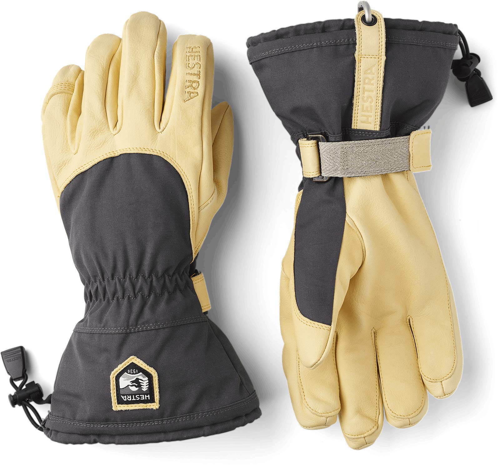 Hestra Alpine Pro Narvik Ecocuir Glove - Premium Leather Ski Gloves for Men & Women - Waterproof & Insulated for Winter Sports, Snowboarding & Cold Weather Activities