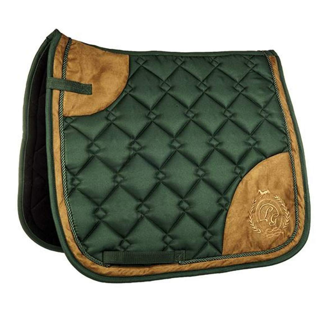 Premium 4998 Champagne Lauria Garrelli Saddle Pad - Breathable Equestrian Saddle Cloth for Dressage & Show Jumping | Perfect for Competition & Training