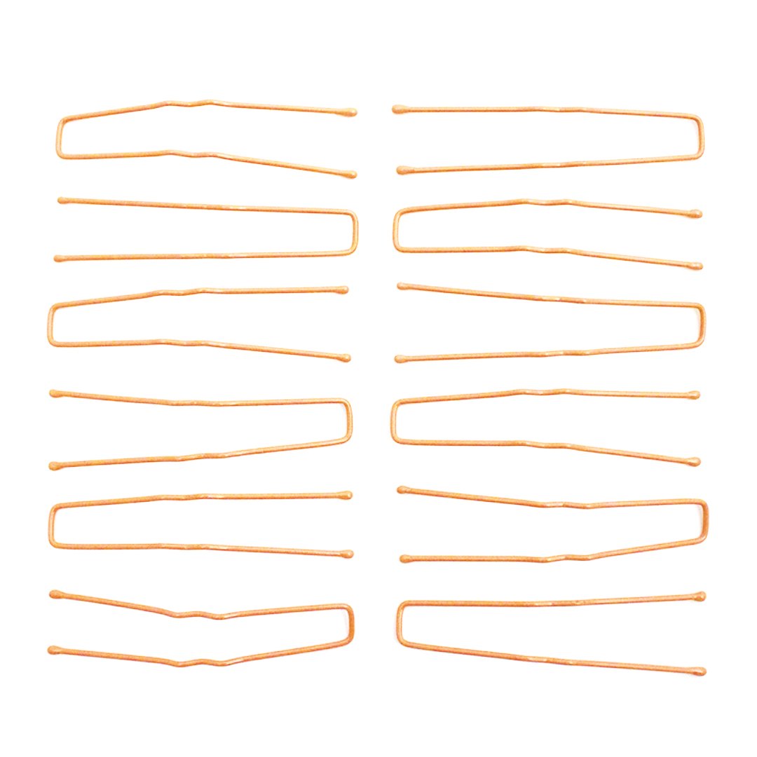 Mia Sqhair Pins - Square Shaped Bobby Pins for Long Thick Hair (12pcs) - Hair Clips for Women & Girls - Perfect for Updos, French Twists & Formal Hairstyles - Blonde Hair Accessories for Weddings, Parties & Everyday Use