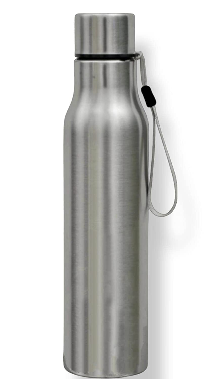 STEEPLE 1L Stainless Steel Water Bottle - 100% Leak Proof & Rust Proof - 1000ml Silver Vacuum Insulated Thermos - Perfect for Gym, Office, School, Hiking & Outdoor Activities - BPA Free Reusable Jinni Water Bottle