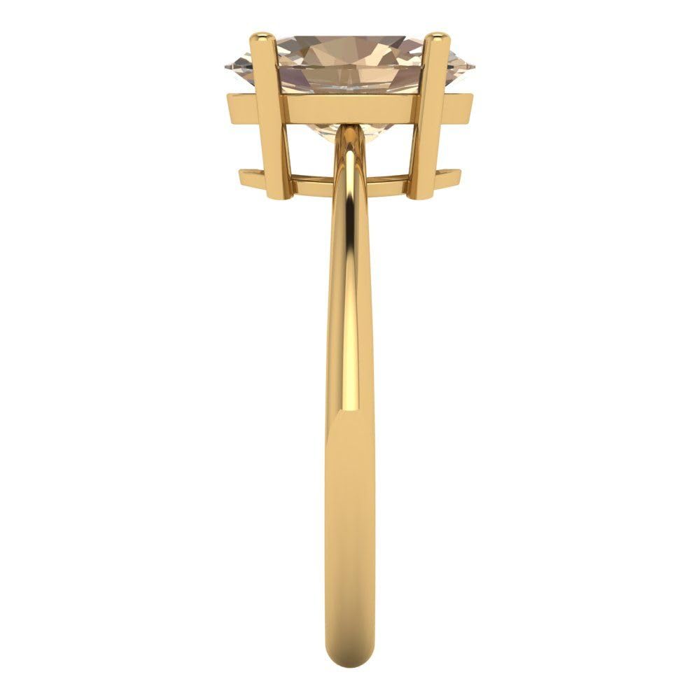 2.5ct Oval Moissanite Engagement Ring in 14k Gold for Weddings & Anniversaries
