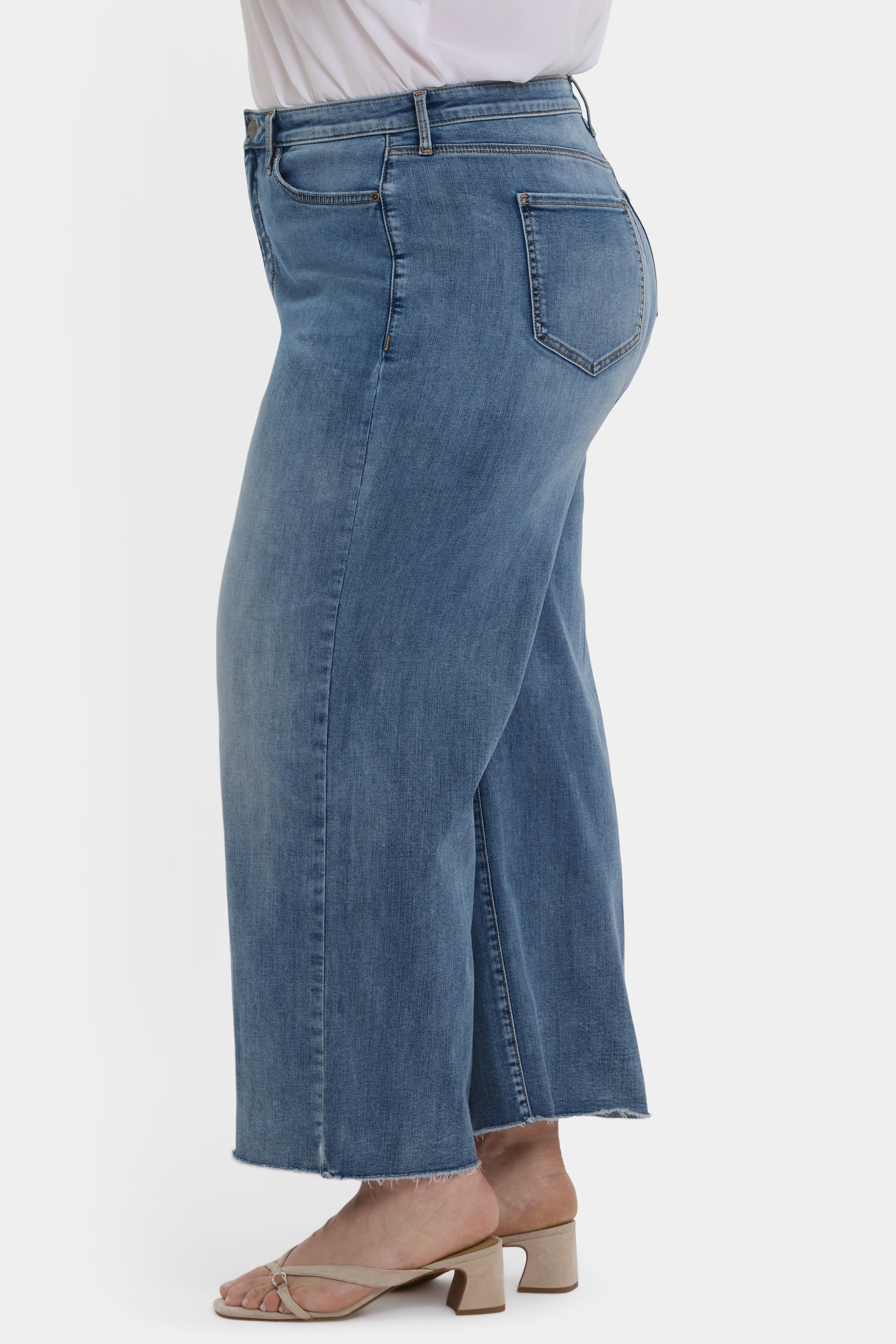 Brodi Wide Leg Ankle Jeans for Women - Plus Size High Waisted Denim Pants with Comfortable Stretch | Perfect for Casual Wear, Office Outfits & Barcelona Travel Fashion