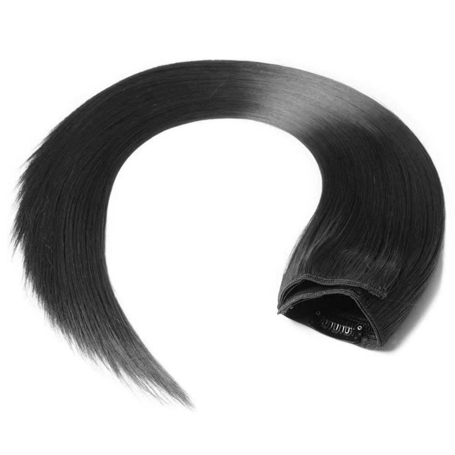 Pema Long Straight Synthetic Hair Extensions & Wigs for Women - Smooth Silky Black Hair Extensions for Daily Wear, Cosplay & Special Occasions