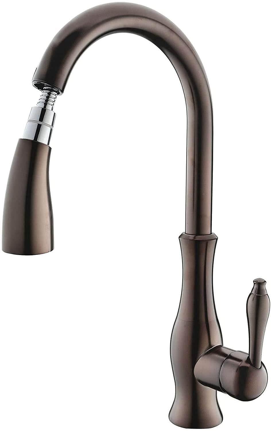 360° Rotating Pull-Out Kitchen Faucet with Dual Spray Modes - Brass Black Bronze Mixer Tap for Sink | Perfect for Washing Dishes, Filling Pots & Modern Kitchen Renovation