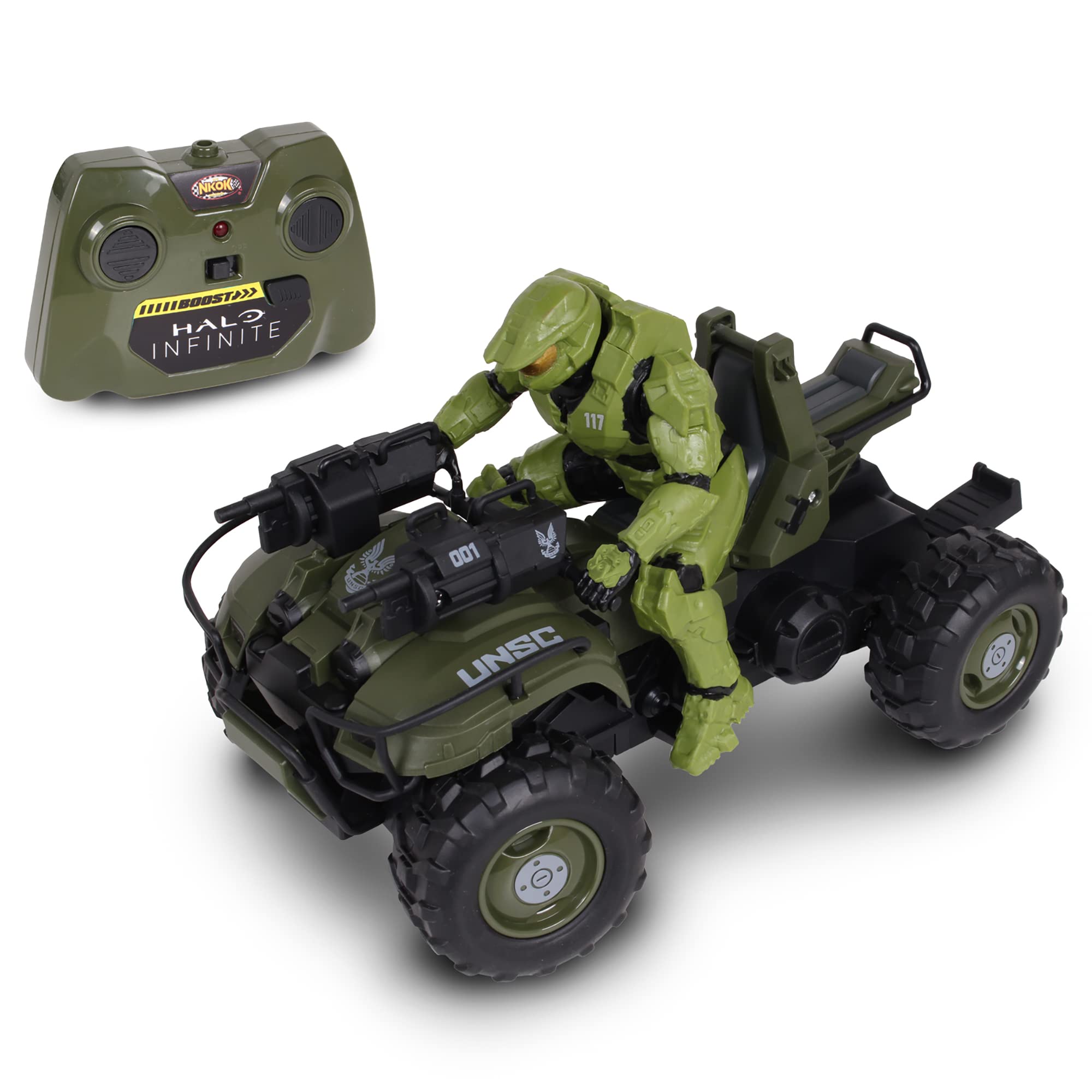 Halo Infinite Gungoose & Master Chief 2.4GHz RC Vehicle with Turbo Boost - Officially Licensed Radio Control Toy with Working Lights, Battery Powered for Kids Ages 6+ - Perfect for Action Play and Halo Fan Collectibles