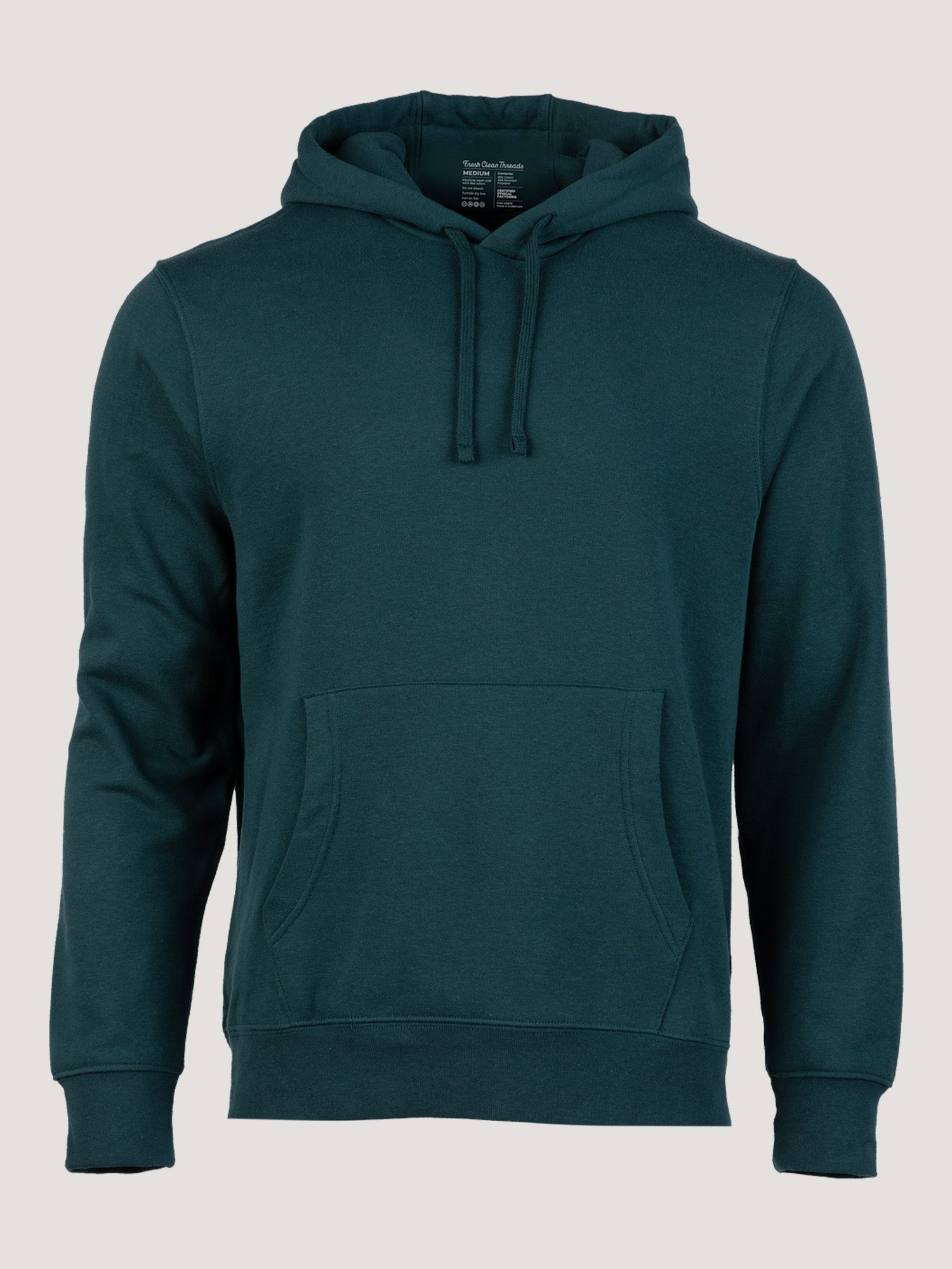 Dark Emerald Pullover Hoodie for Men & Women | Soft Cotton Blend Casual Sweatshirt | Perfect for Outdoor Activities, Gym & Lounge Wear