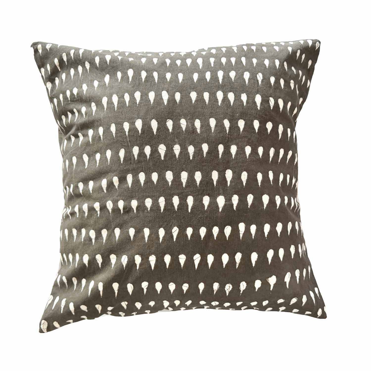 Boho Kalabash Cushion Cover Grey - Bohemian Style Pillow Case for Sofa, Bed, Living Room Decor - Home & Office Decorative Throw Pillow Cover